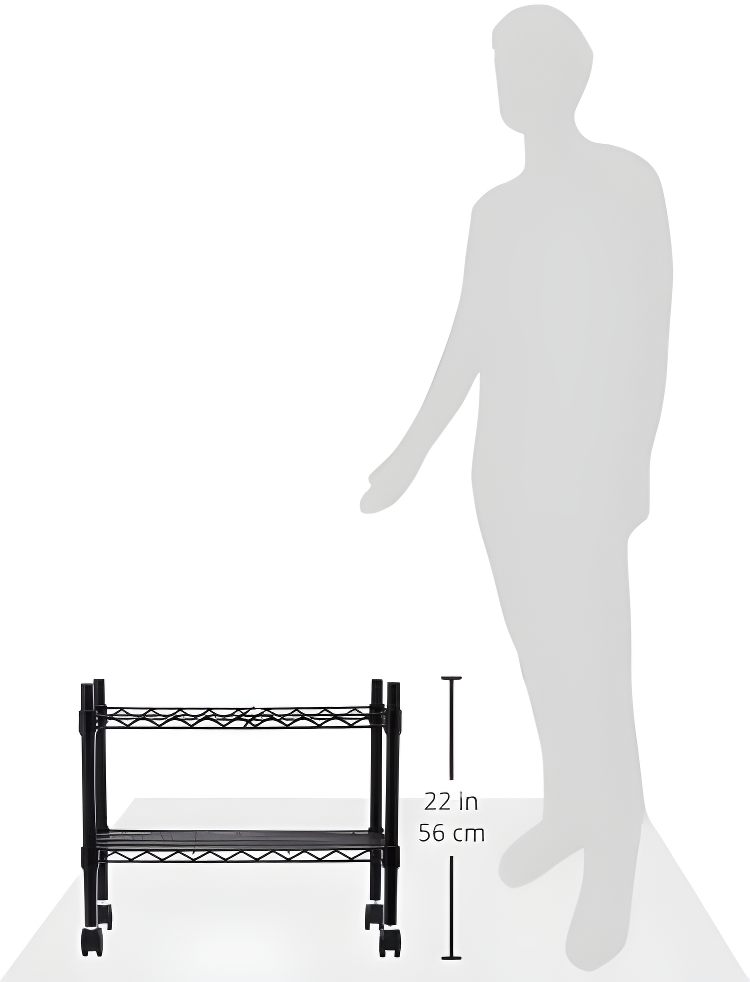 COAHAHA Mobile File Cart, Compact Steel Rolling File Organizer For Letter & Legal Folders, Extra Storage Shelf, Swivel Wheels, Professional Office Storage Solution, 14"W X 14"D X 20.5"H