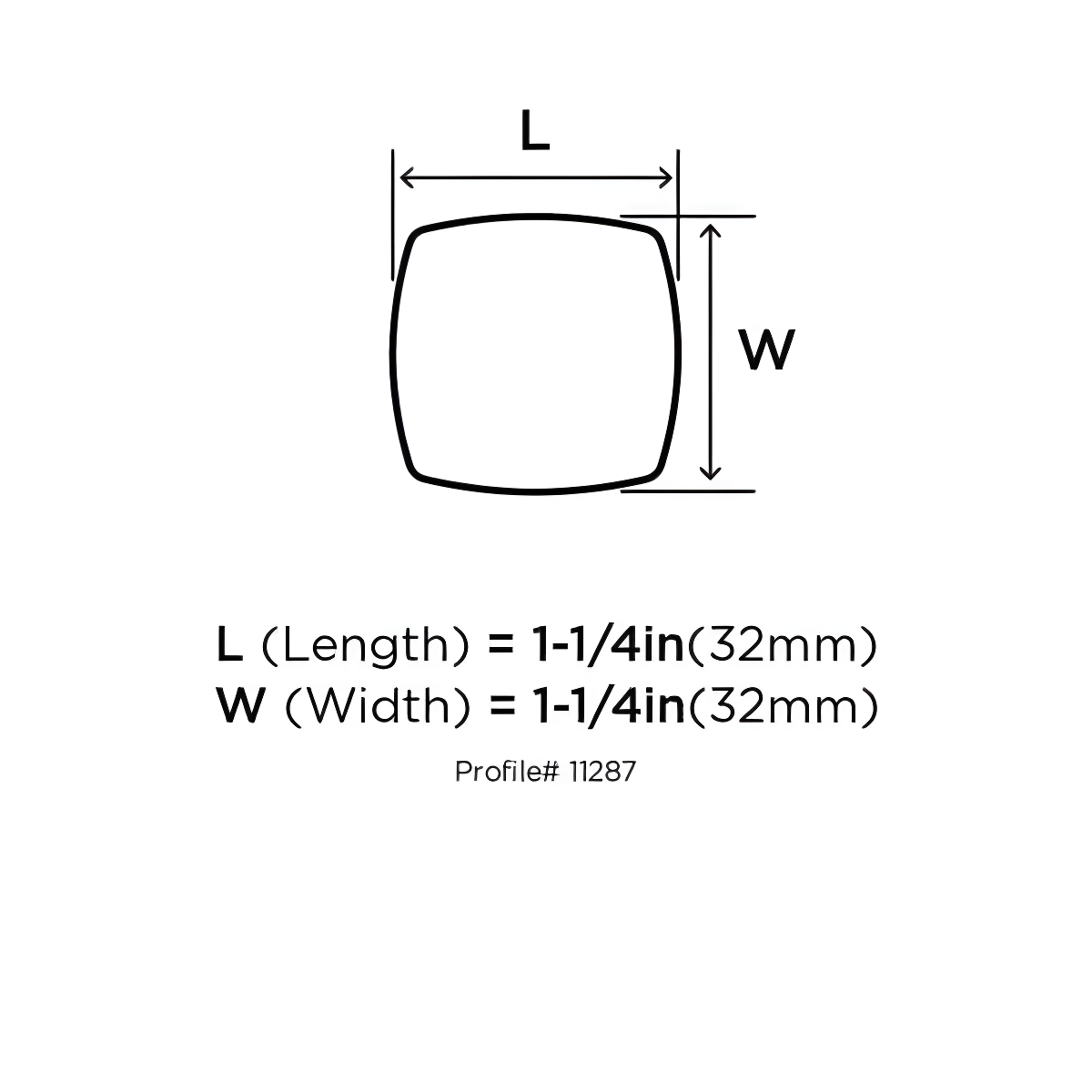 Stature Square Cabinet Knob
