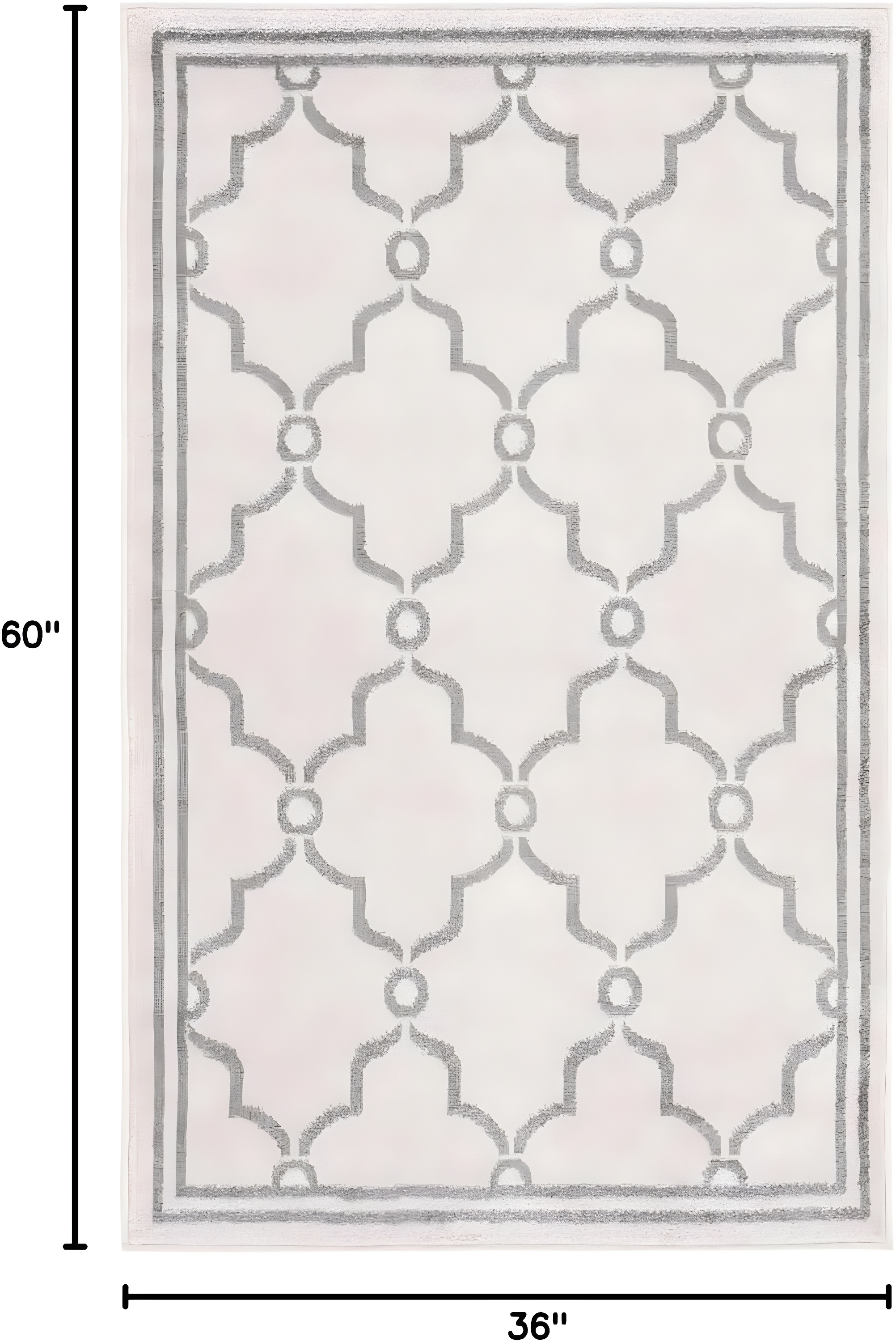 Amherst AMT414 Power Loomed Indoor Accent Rug - Ivory/Grey - 3'x5' - Safavieh
