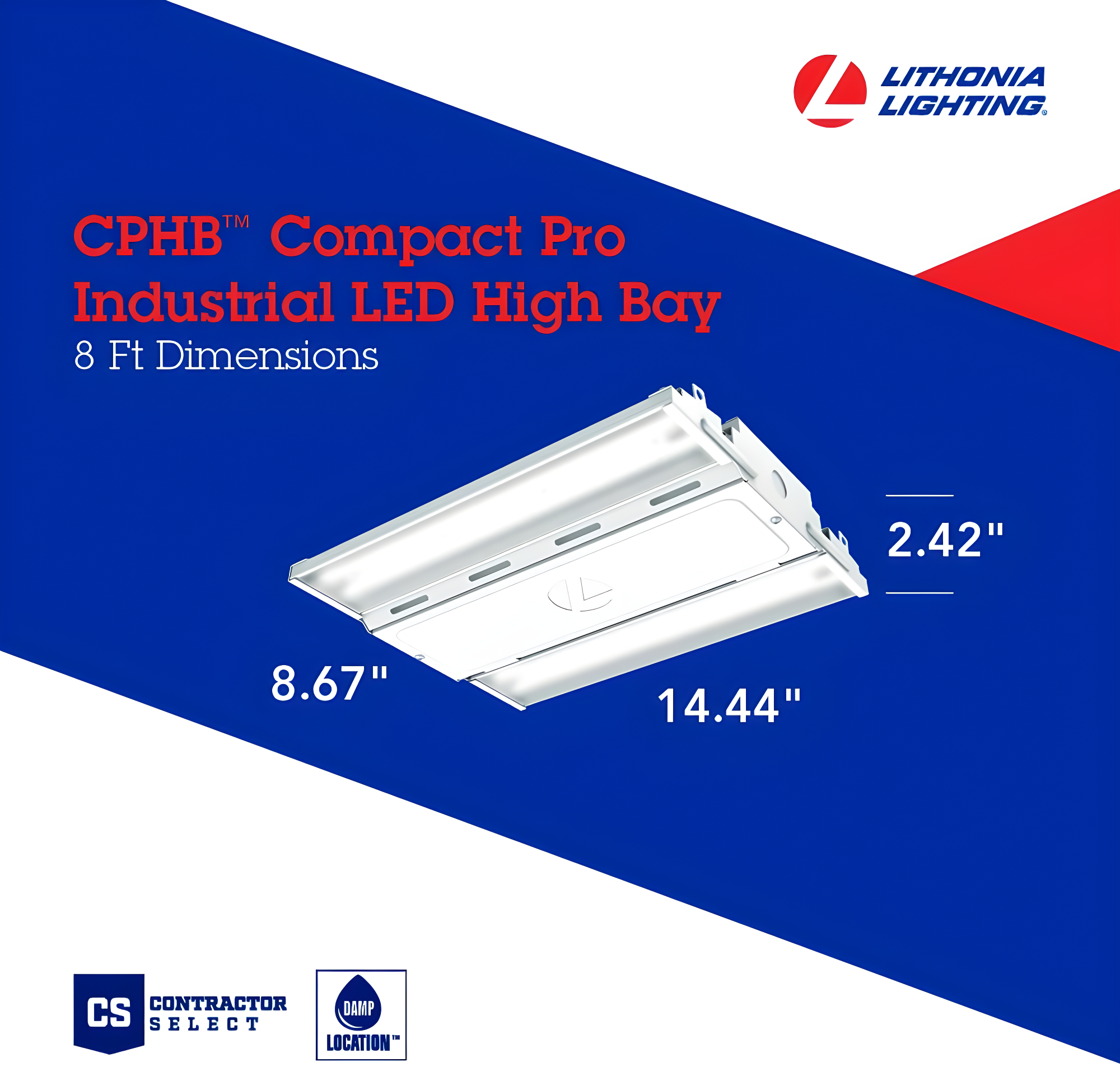 Lithonia Lighting Dimmable Rectangle High Bay Ceiling Light