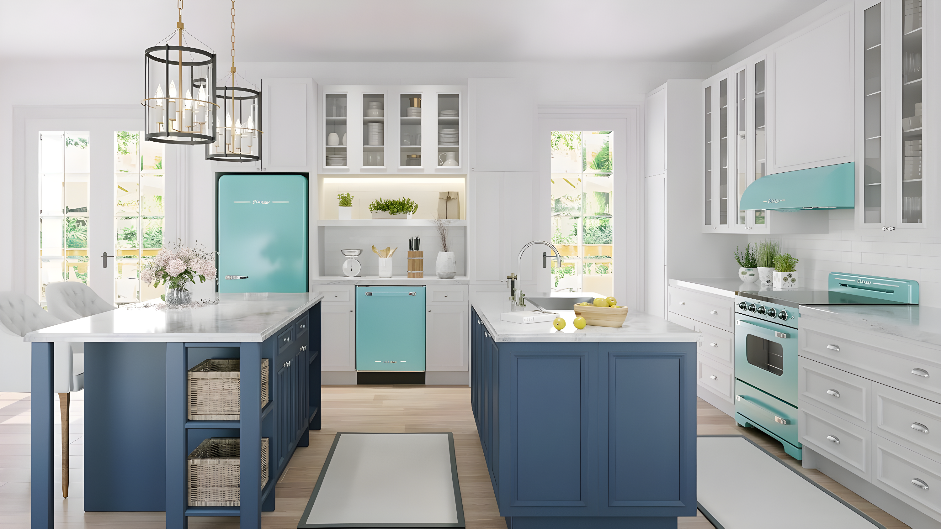 Unique Appliances Classic Retro 30" 5 Element 3.9 cu. ft. Freestanding Electric Glass Top Range with Convection Oven UGP-30CR EC T