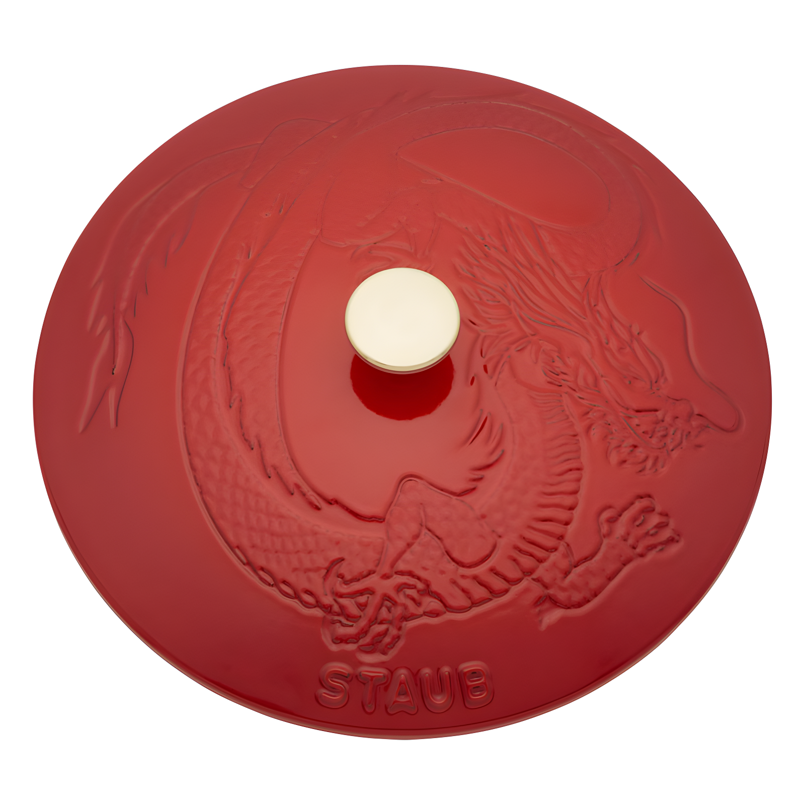 Staub ® 2.5-Qt. Cherry Cast Iron Saute Pan with Dragon Lid