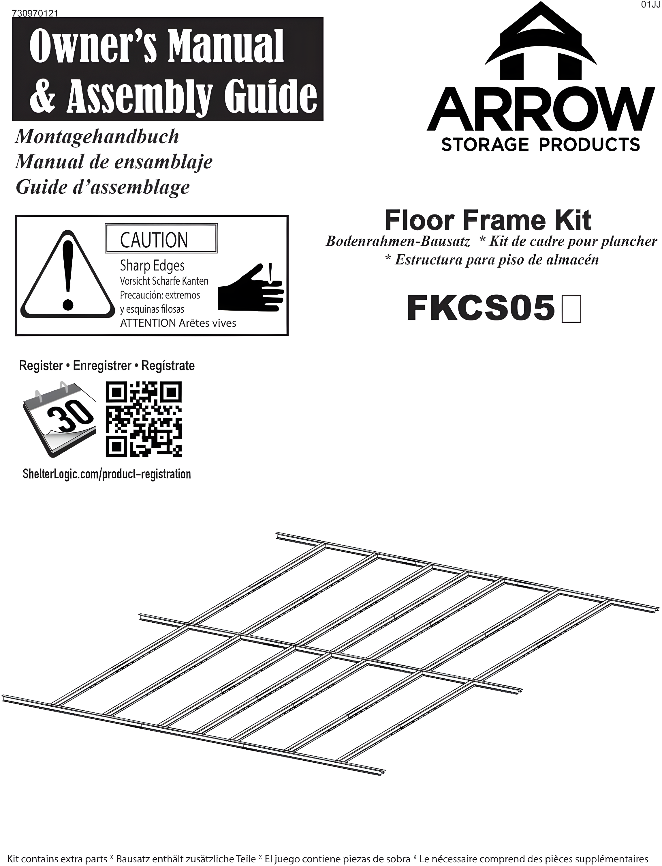 Arrow Arrow Rust Resistant Steel Flooring Kit