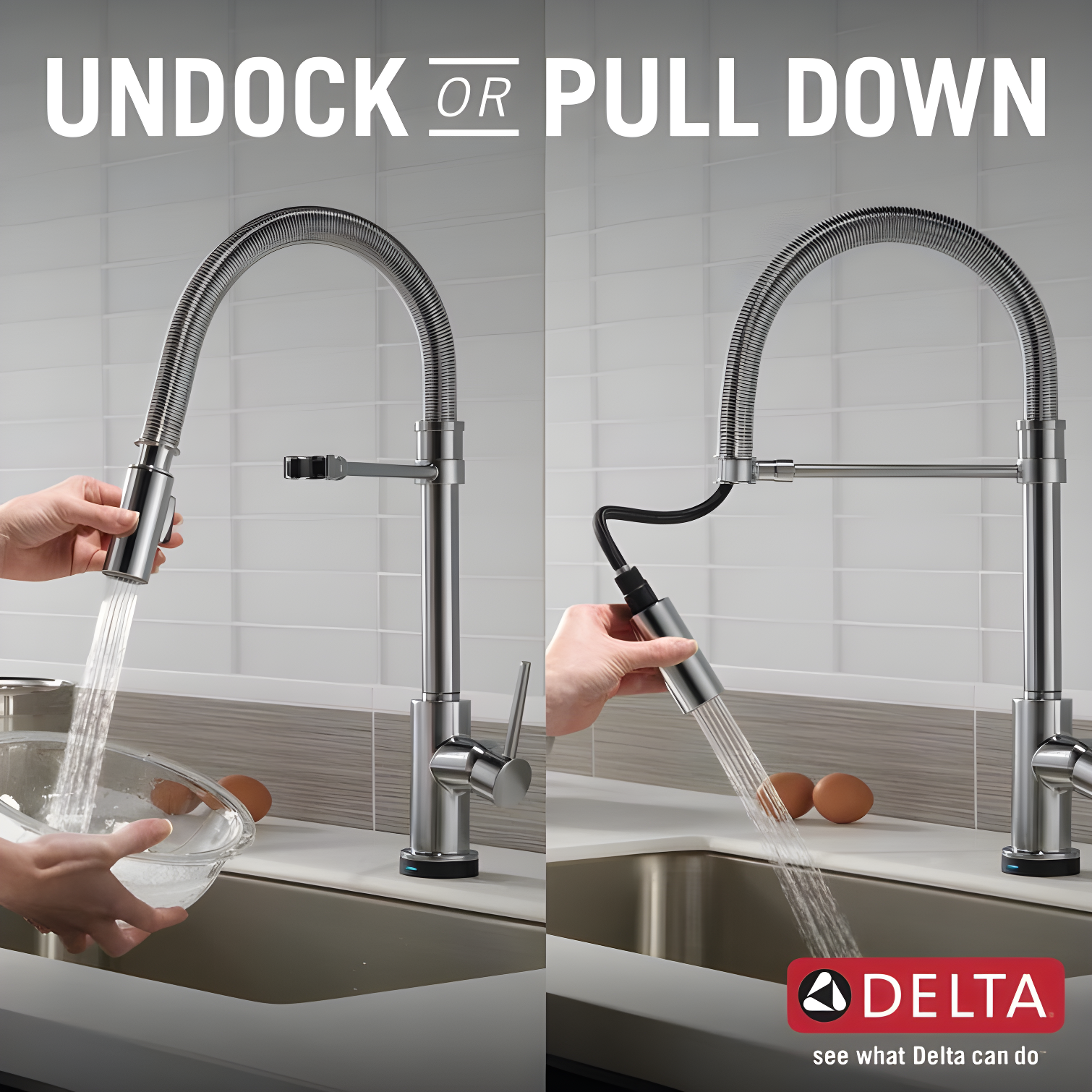 Trinsic Pro Pull Down Touch Single Handle Kitchen Faucet with Accessories