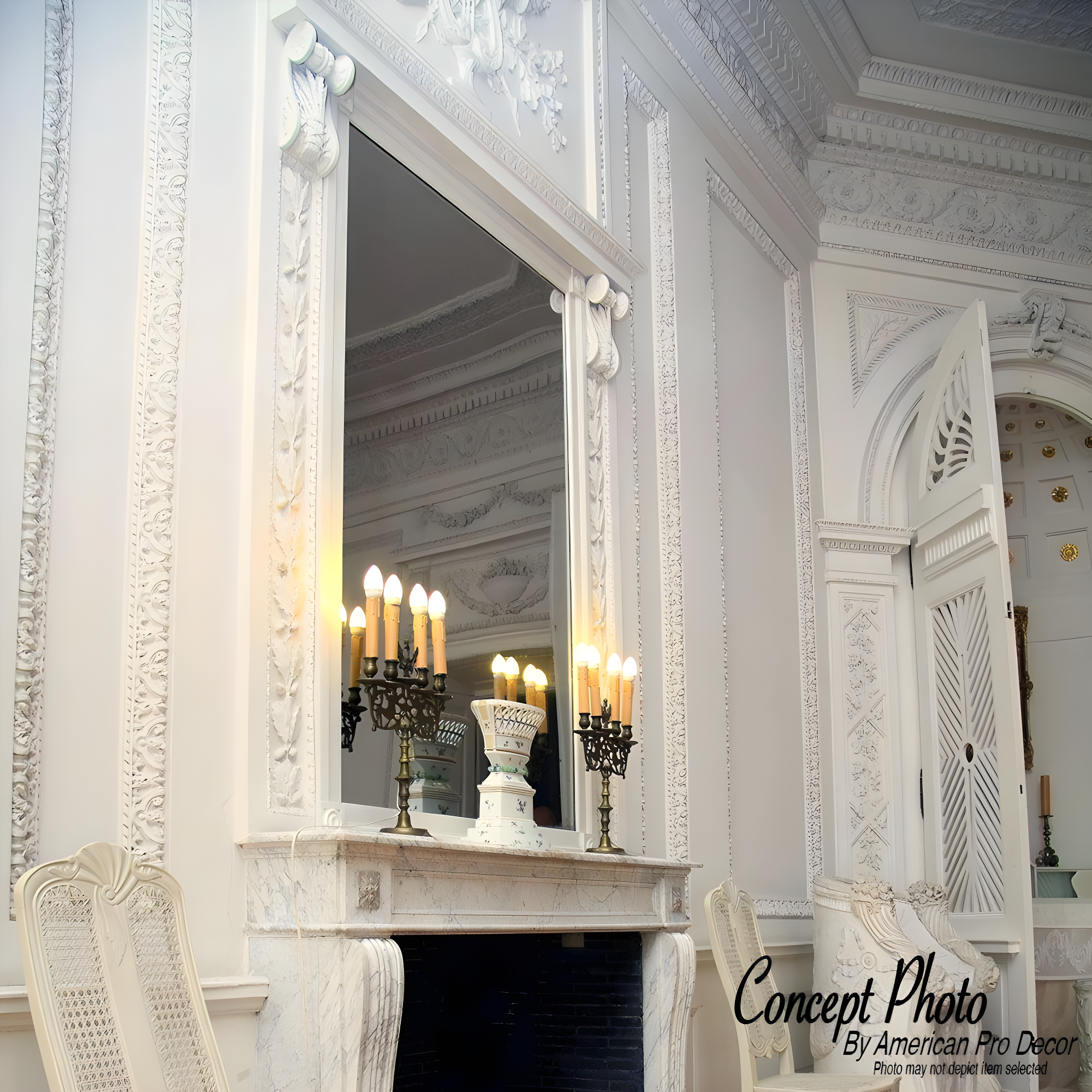 Architectural Products by Outwater L.L.C. 3-1/2 in x 1 in x 6 in Long Acanthus Polyurethane Panel Molding Sample