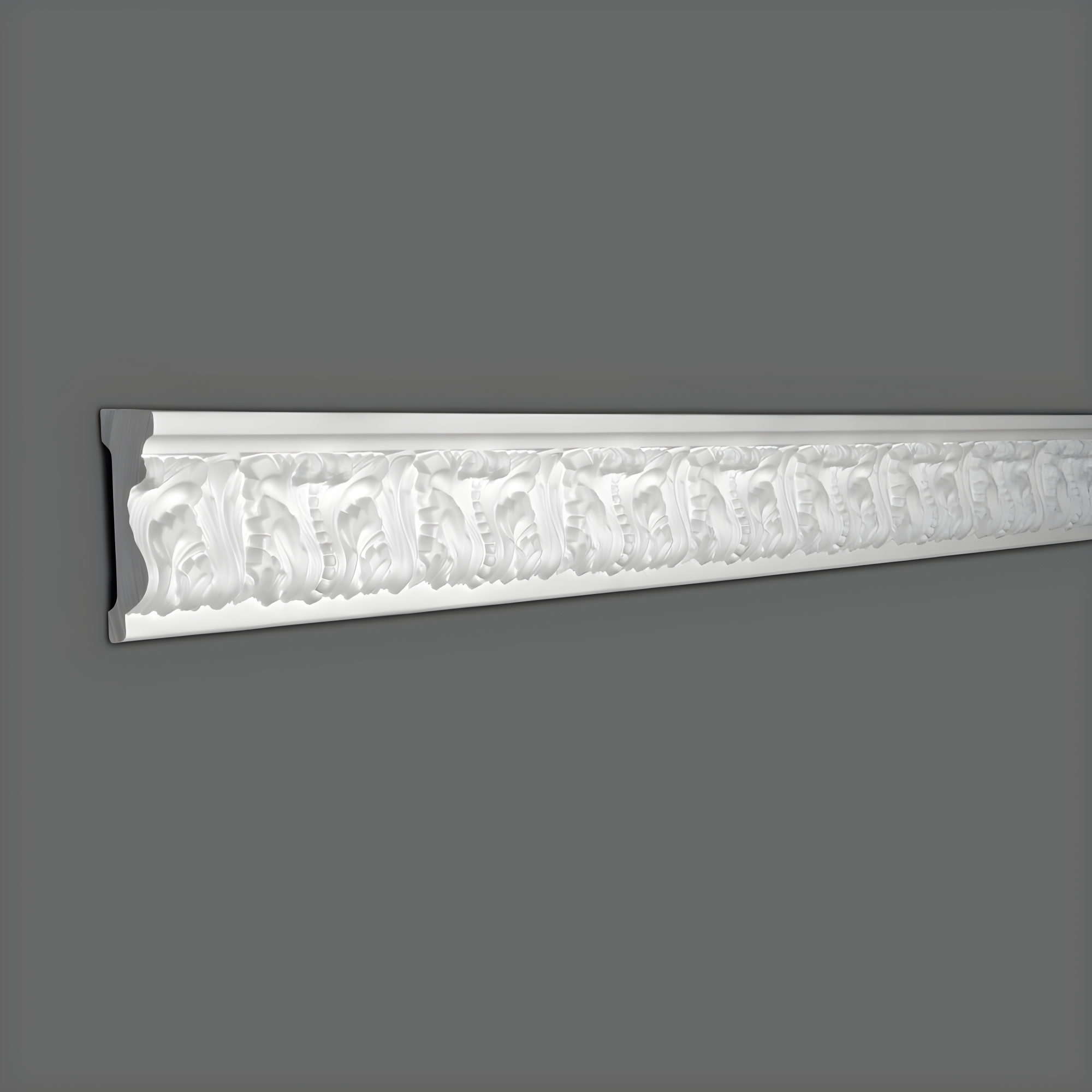 Architectural Products by Outwater L.L.C. 3-1/2 in x 1 in x 6 in Long Acanthus Polyurethane Panel Molding Sample