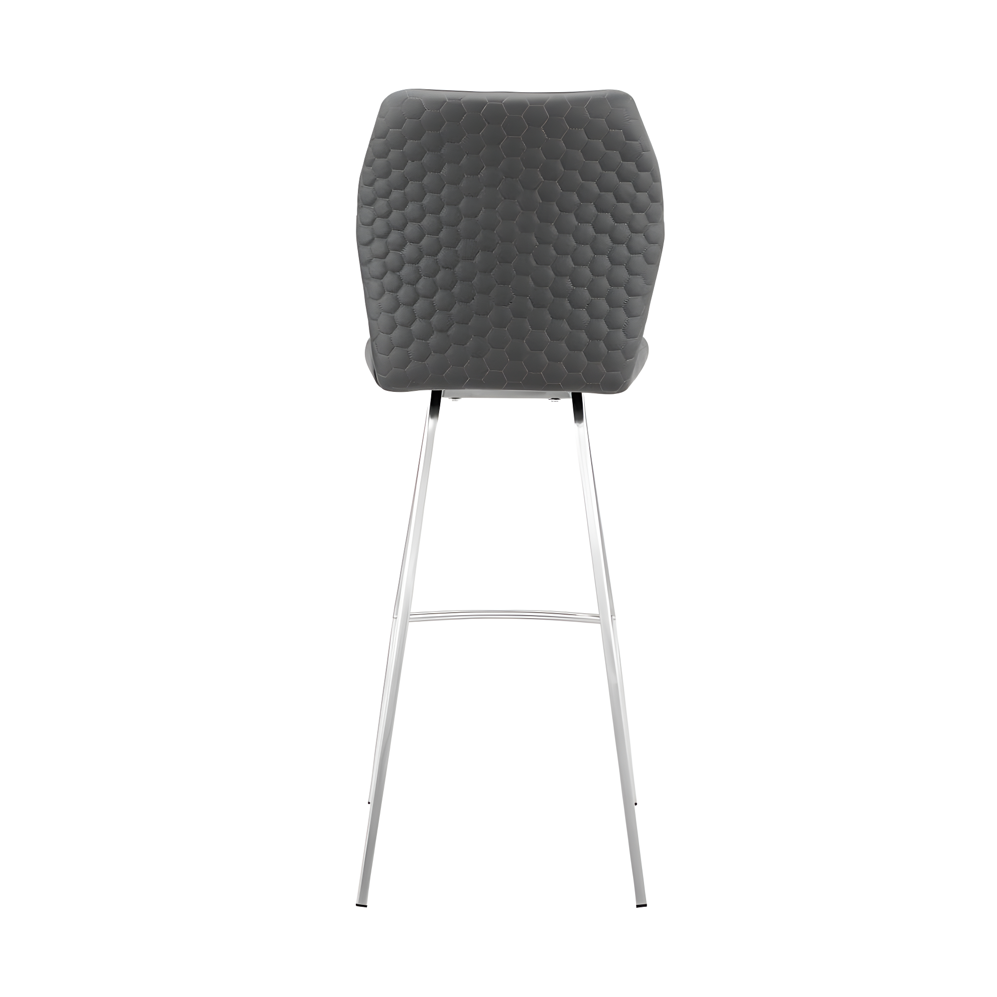 Armen Living Indoor Tandy Gray Faux Leather and Black Metal 26" Counter Stool