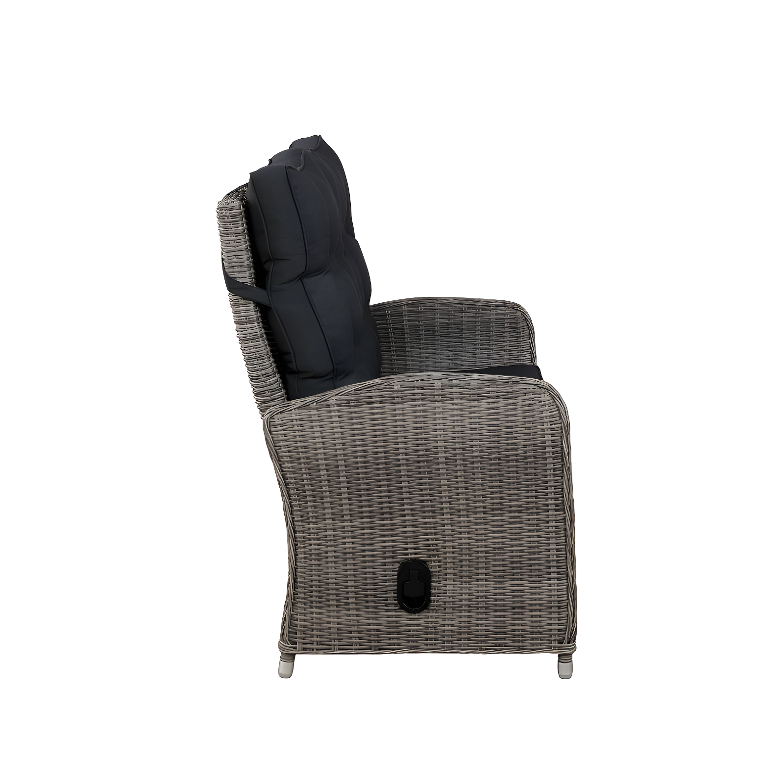 Monaco Outdoor 2 Seat Reclining Bench - Gray - Alaterre Furniture