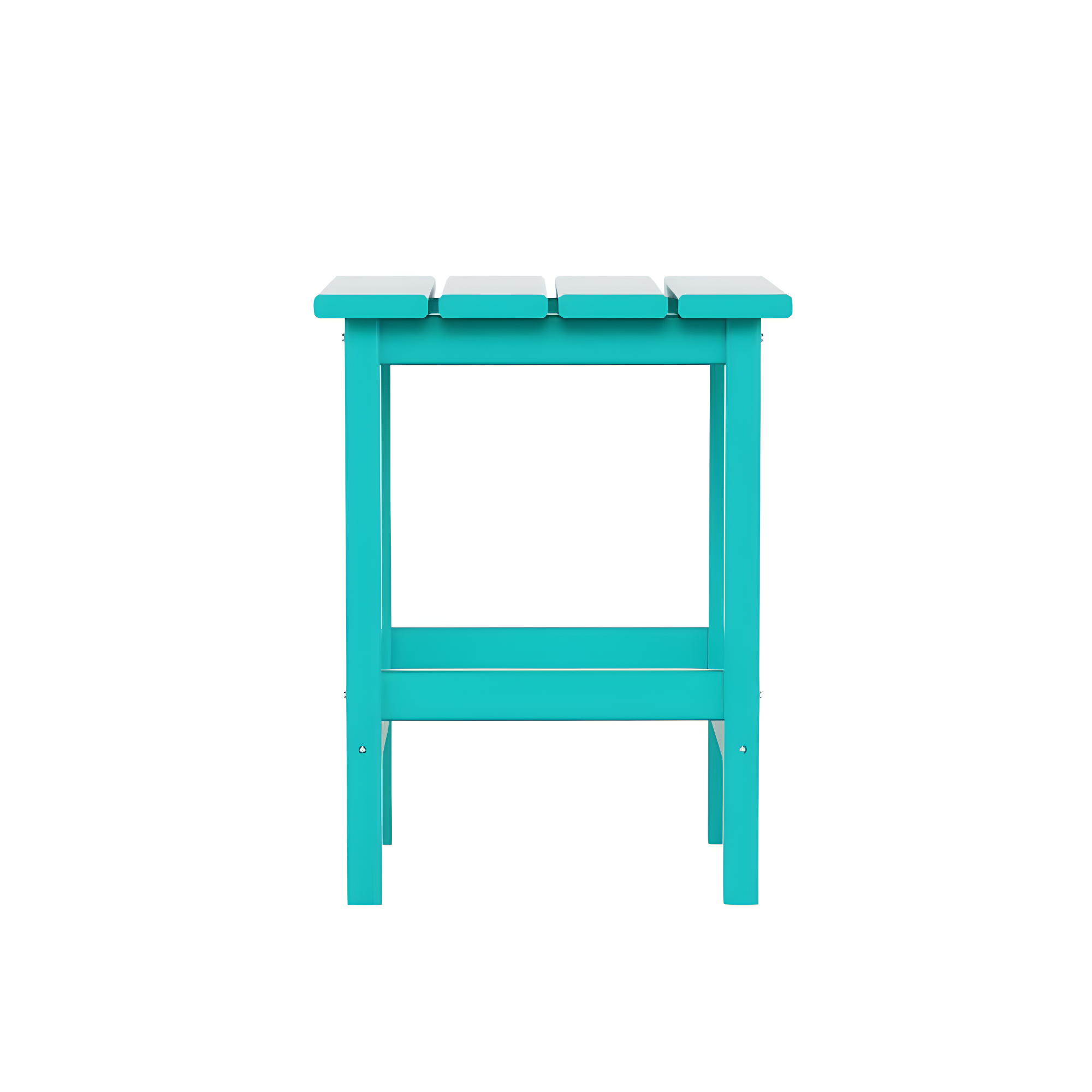 Polytrends  Laguna Hdpe All Weather Outdoor Patio Square Side Table Turquoise