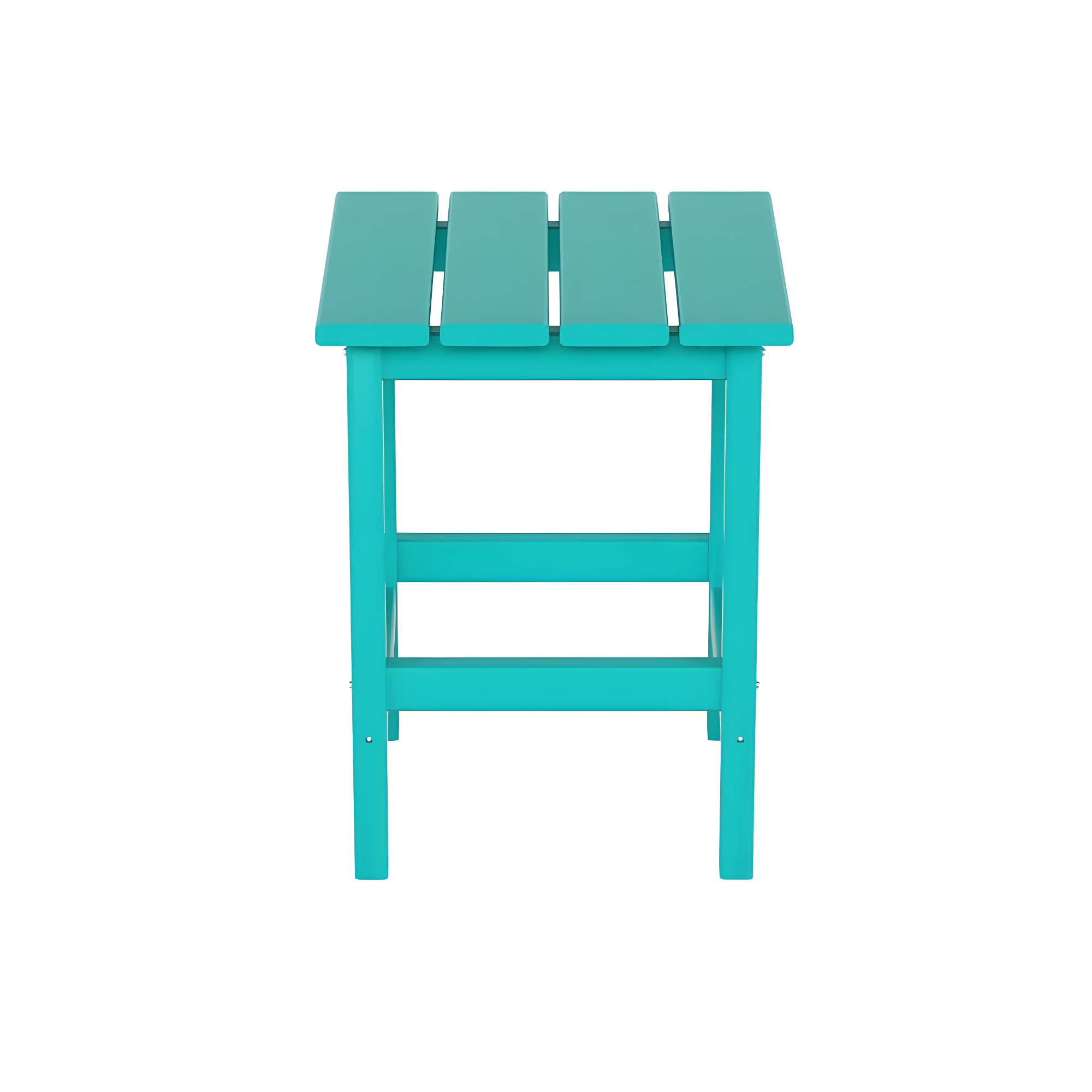 Polytrends  Laguna Hdpe All Weather Outdoor Patio Square Side Table Turquoise
