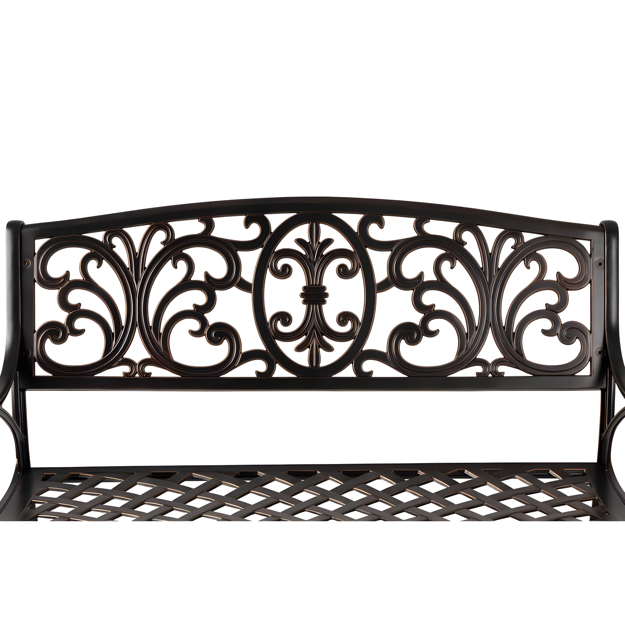 Balkene Home Decatur Outdoor Cast Aluminum Patio Bench Heavy Duty Rust Free Aluminum Construction - Antique Bronze Finish