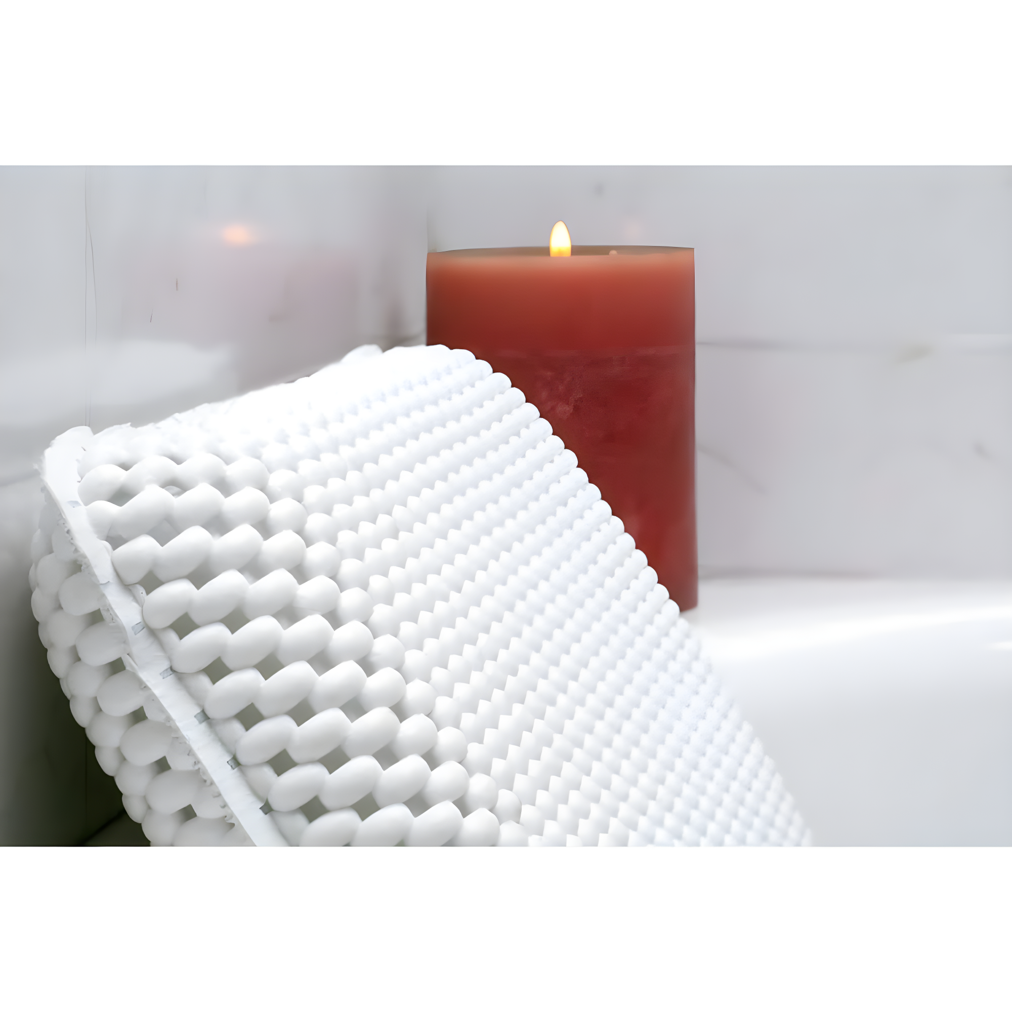 Bath Bliss Spa Foam Bath Pillow, White