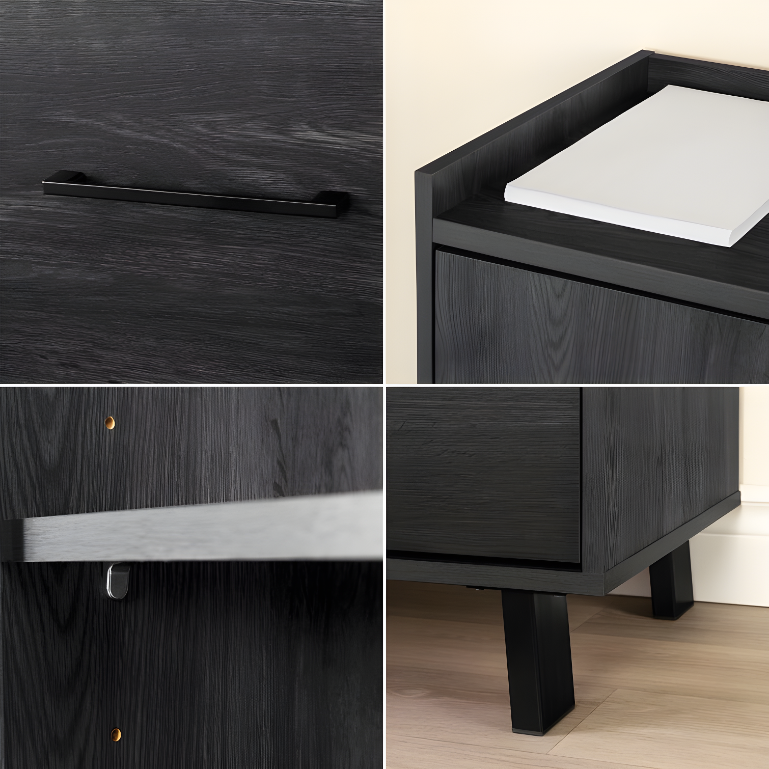 Peake 47.5'' Wide 2 - Drawer Filing Credenza with Cable Management