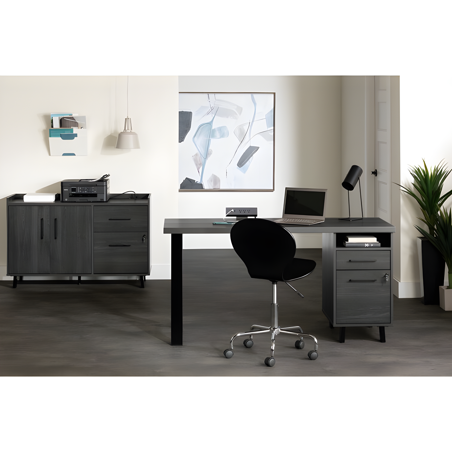 Peake 47.5'' Wide 2 - Drawer Filing Credenza with Cable Management