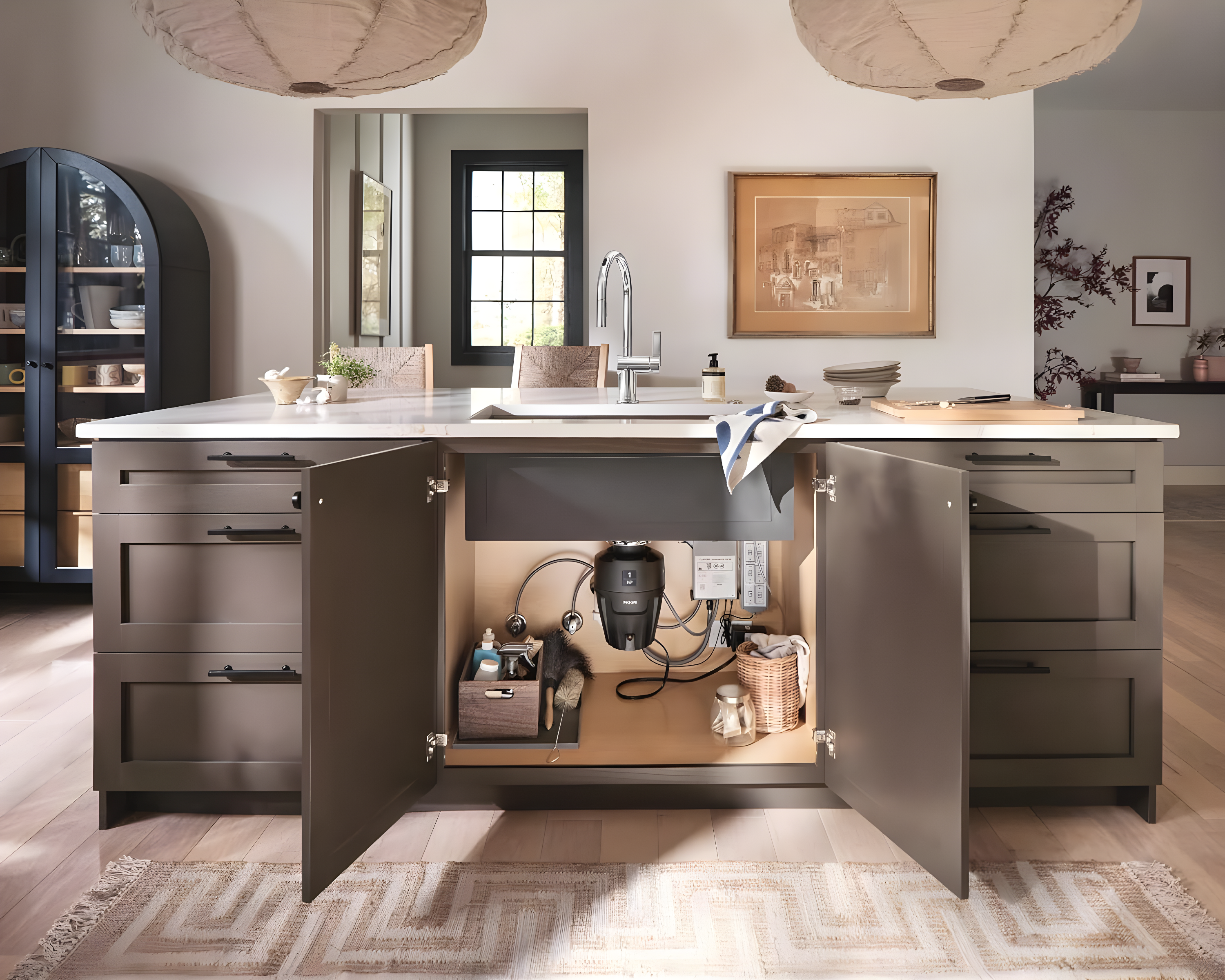 Chef Series EX100C 1HP Garbage Disposal with 360 Clean Rinse