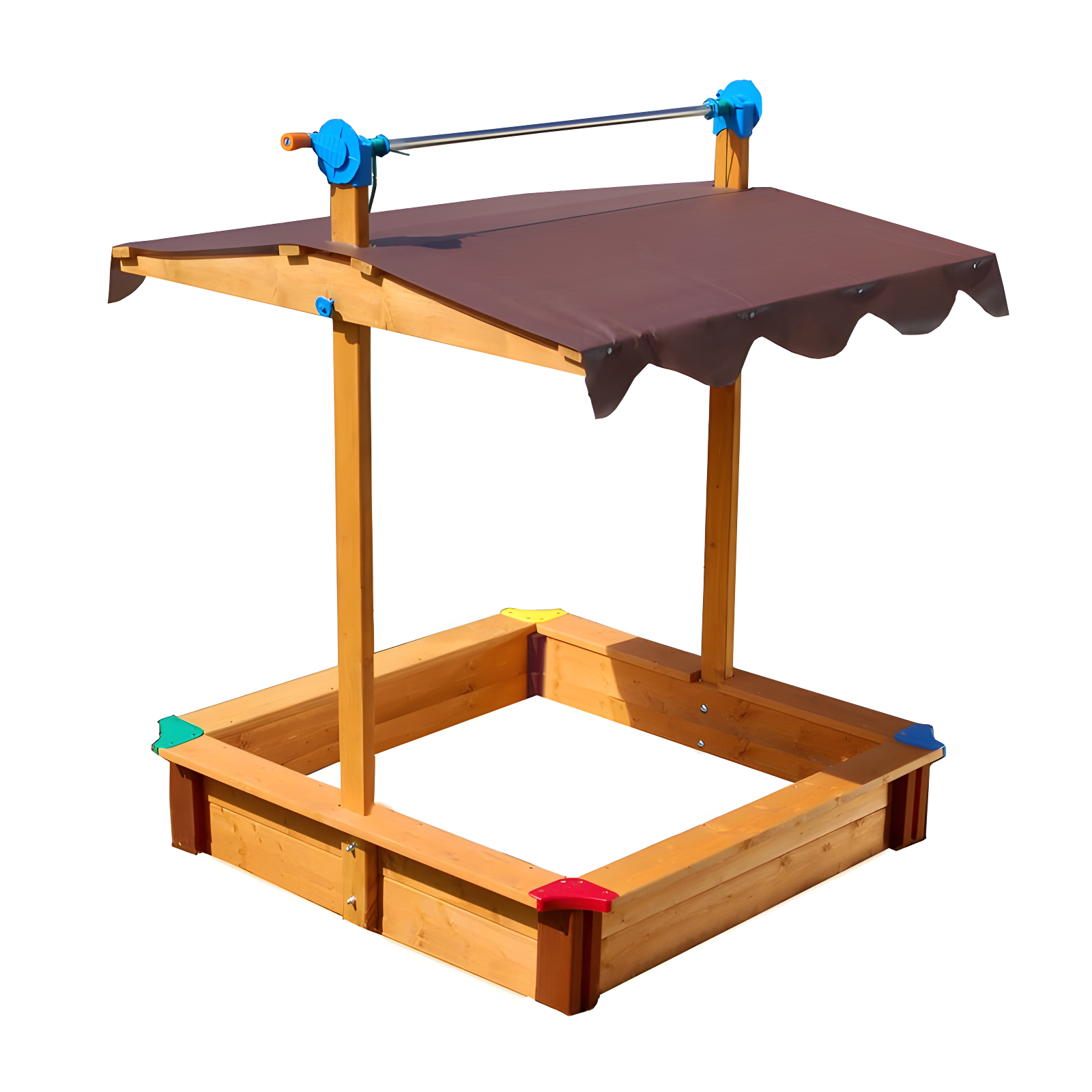 Exaco Exaco 40'' x 51'' Solid Wood Sandbox with Cover