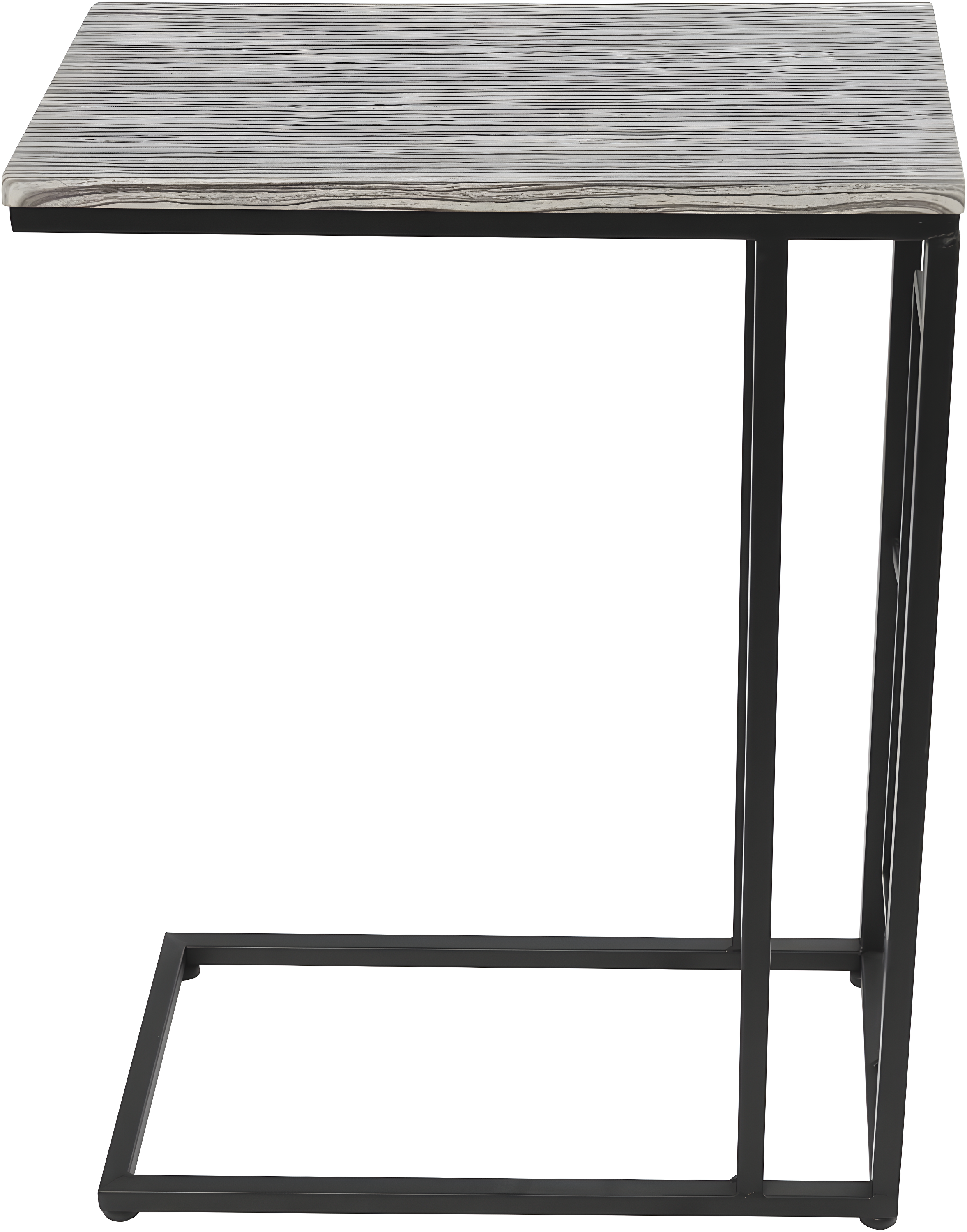 Contemporary Metal and Wood Accent Table Gray - Olivia & May