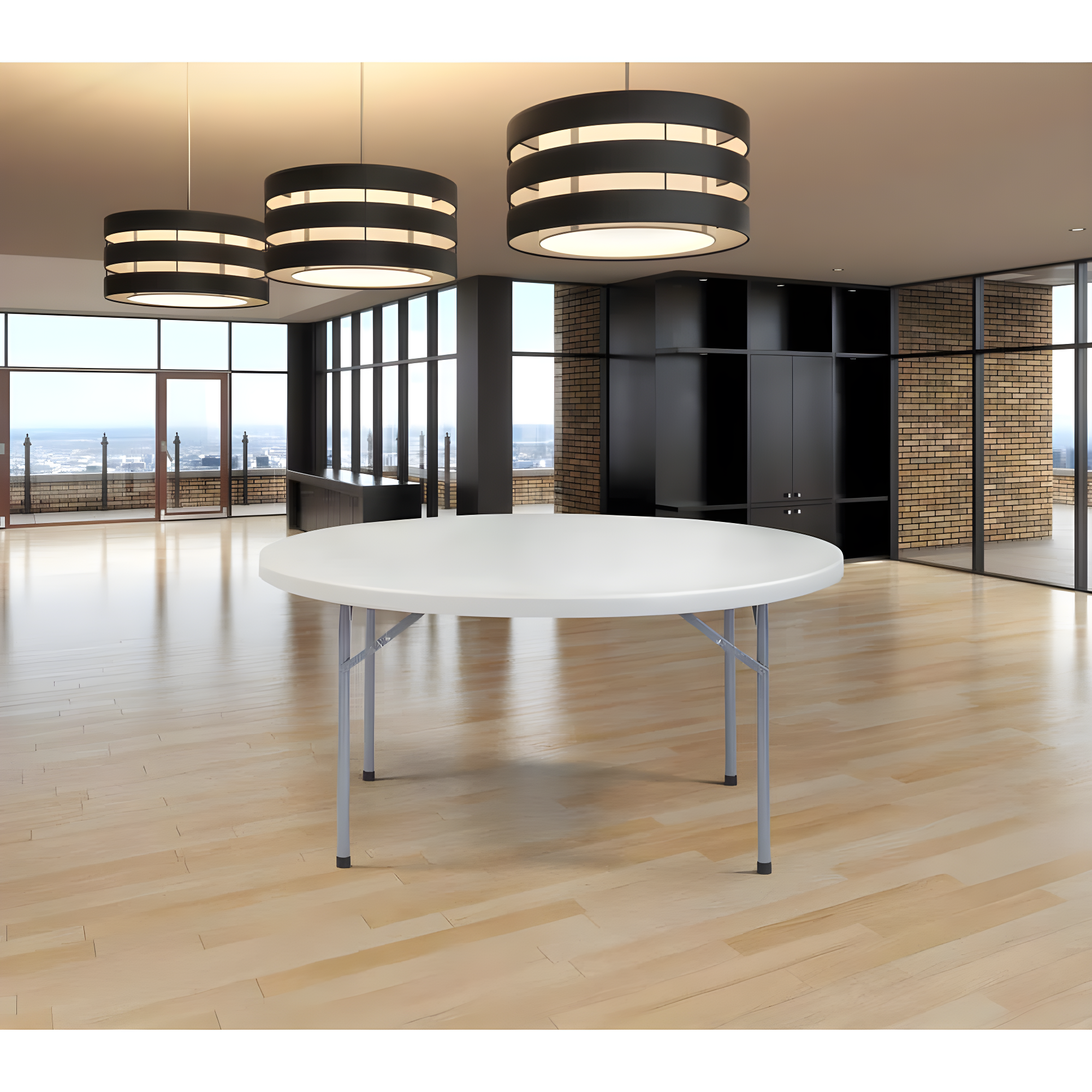 National Public Seating 60'' Circular Portable Banquet Table