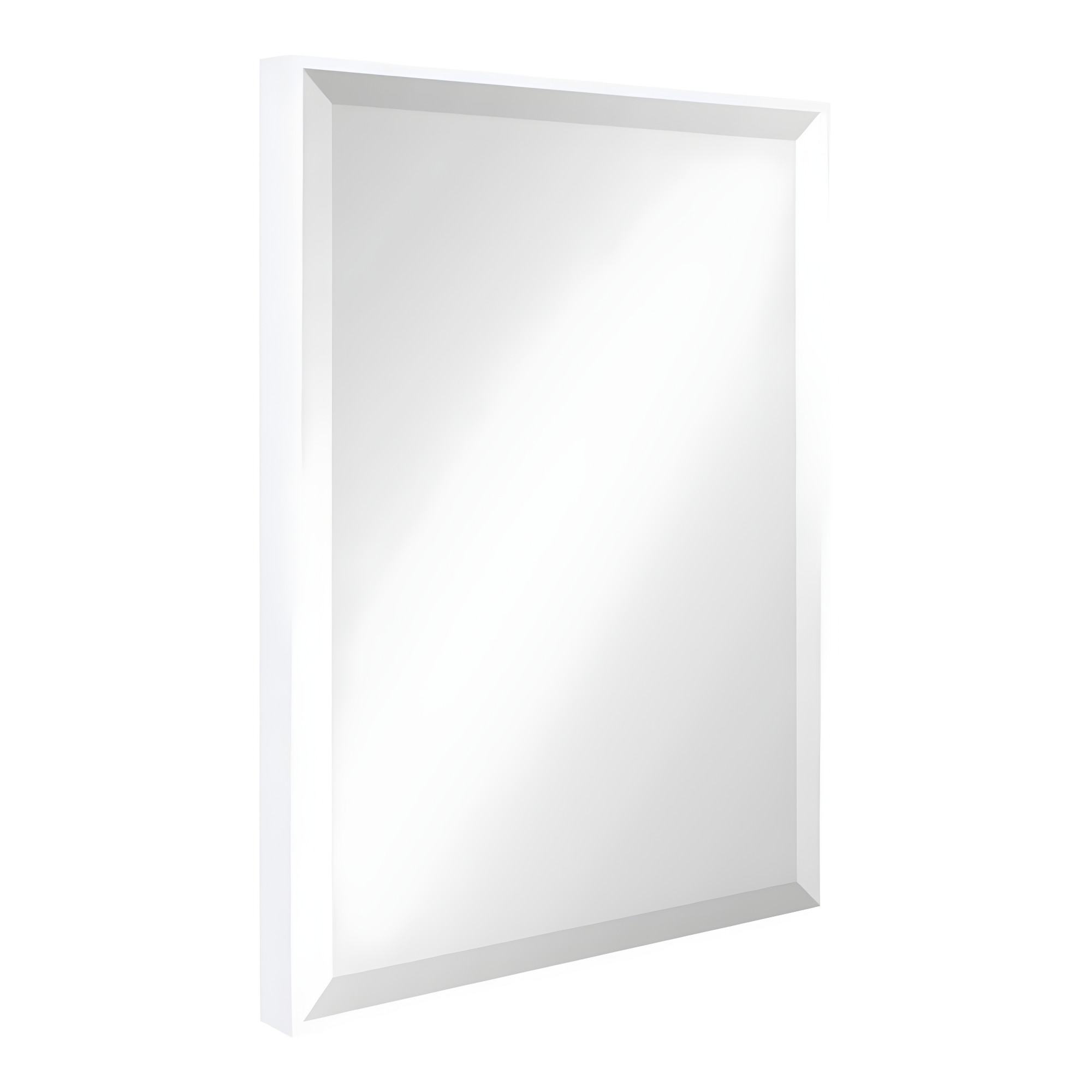 18.7" x 24.7" Rhodes Rectangle Wall Mirror White - Kate & Laurel All Things Decor: Beveled, Plastic Frame, No Assembly
