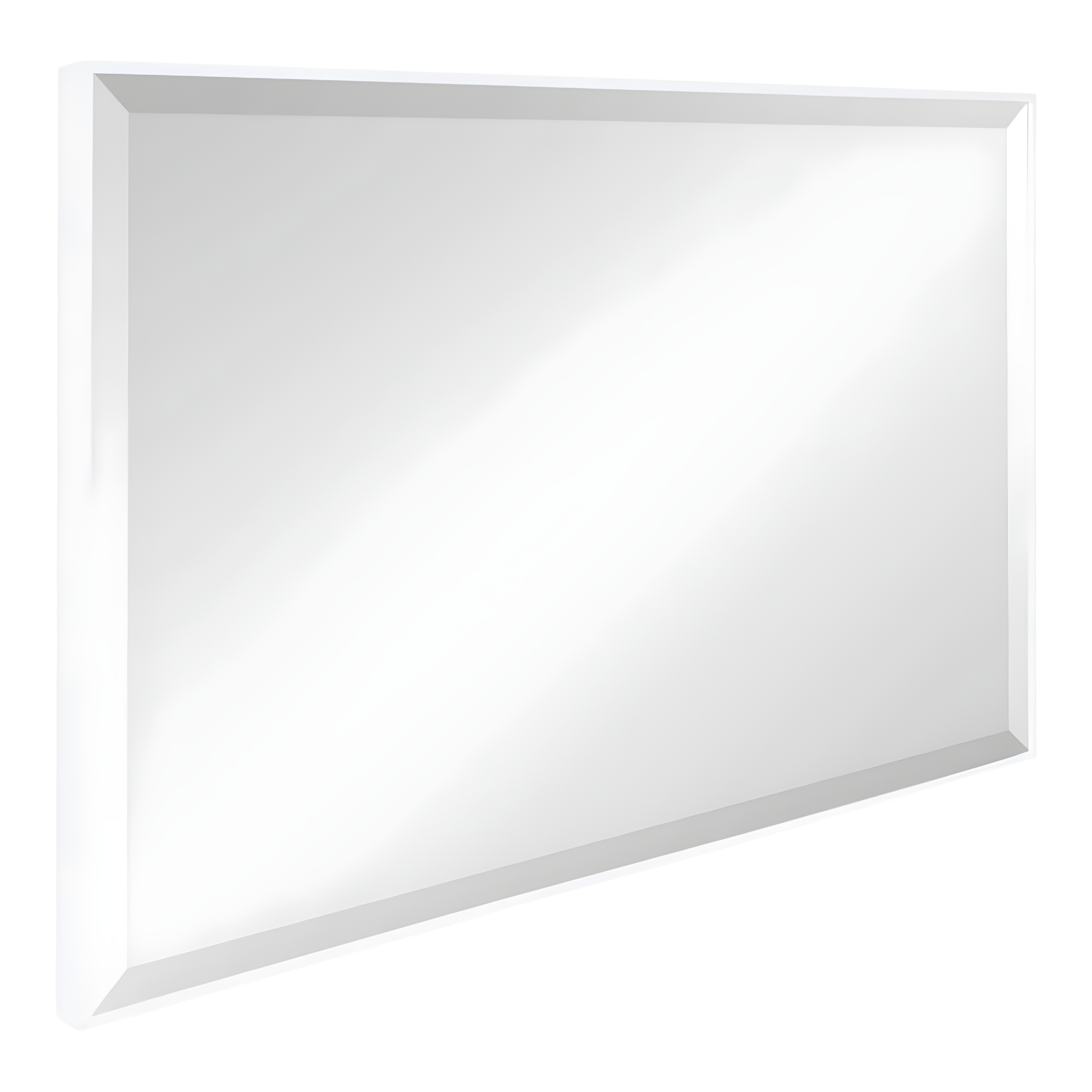 18.7" x 24.7" Rhodes Rectangle Wall Mirror White - Kate & Laurel All Things Decor: Beveled, Plastic Frame, No Assembly