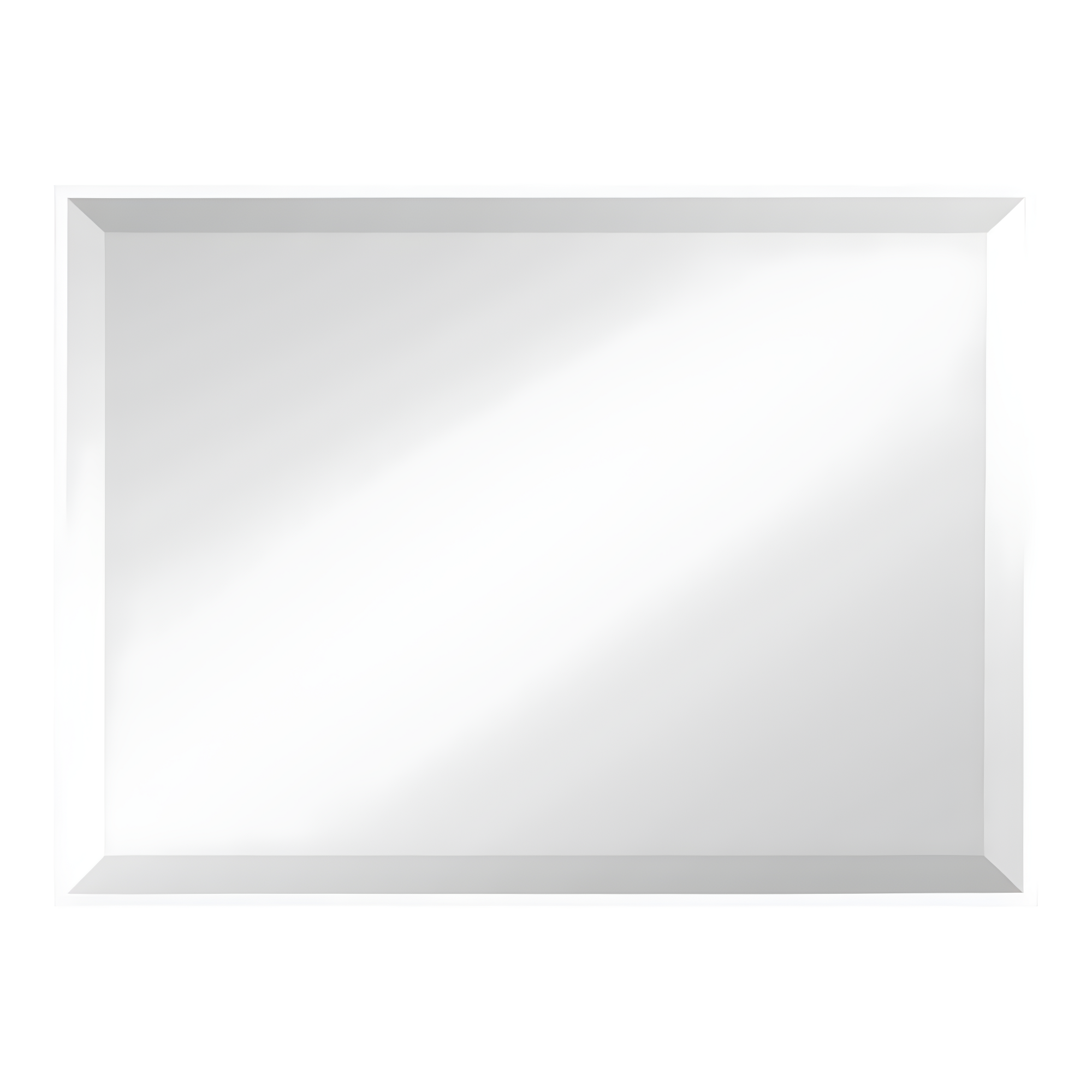 18.7" x 24.7" Rhodes Rectangle Wall Mirror White - Kate & Laurel All Things Decor: Beveled, Plastic Frame, No Assembly