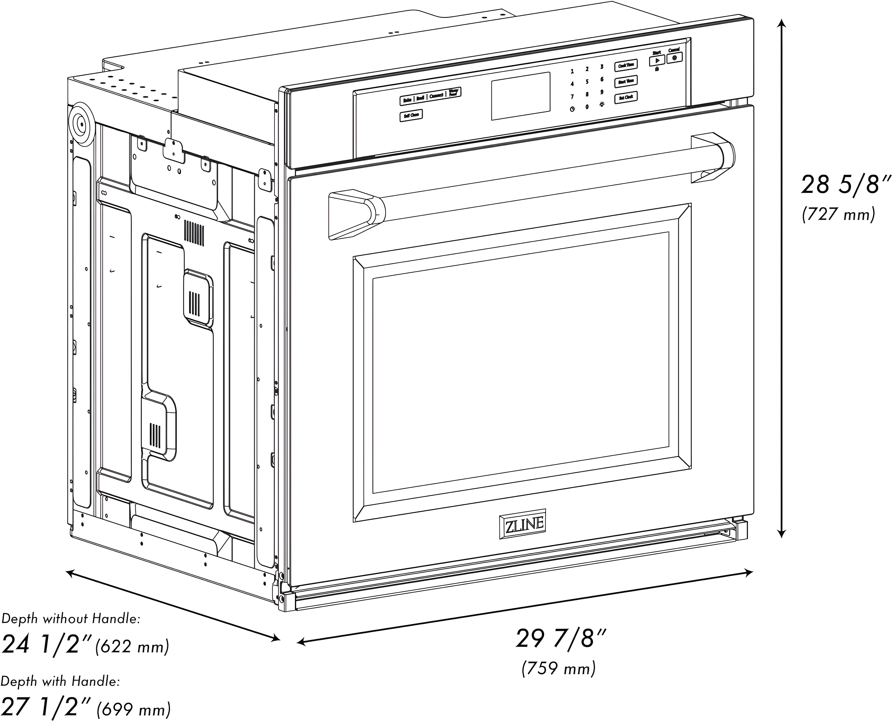 30-Inch Stainless Steel and Matte White Convection Wall Oven