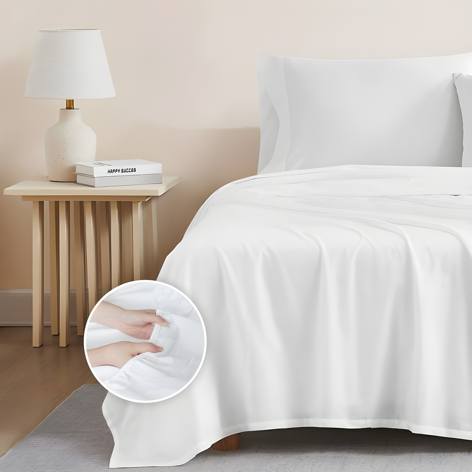 Purity Home Sustainable Organic 100% Cotton Breathable & Lightweight Deep Pocket Sheet Set