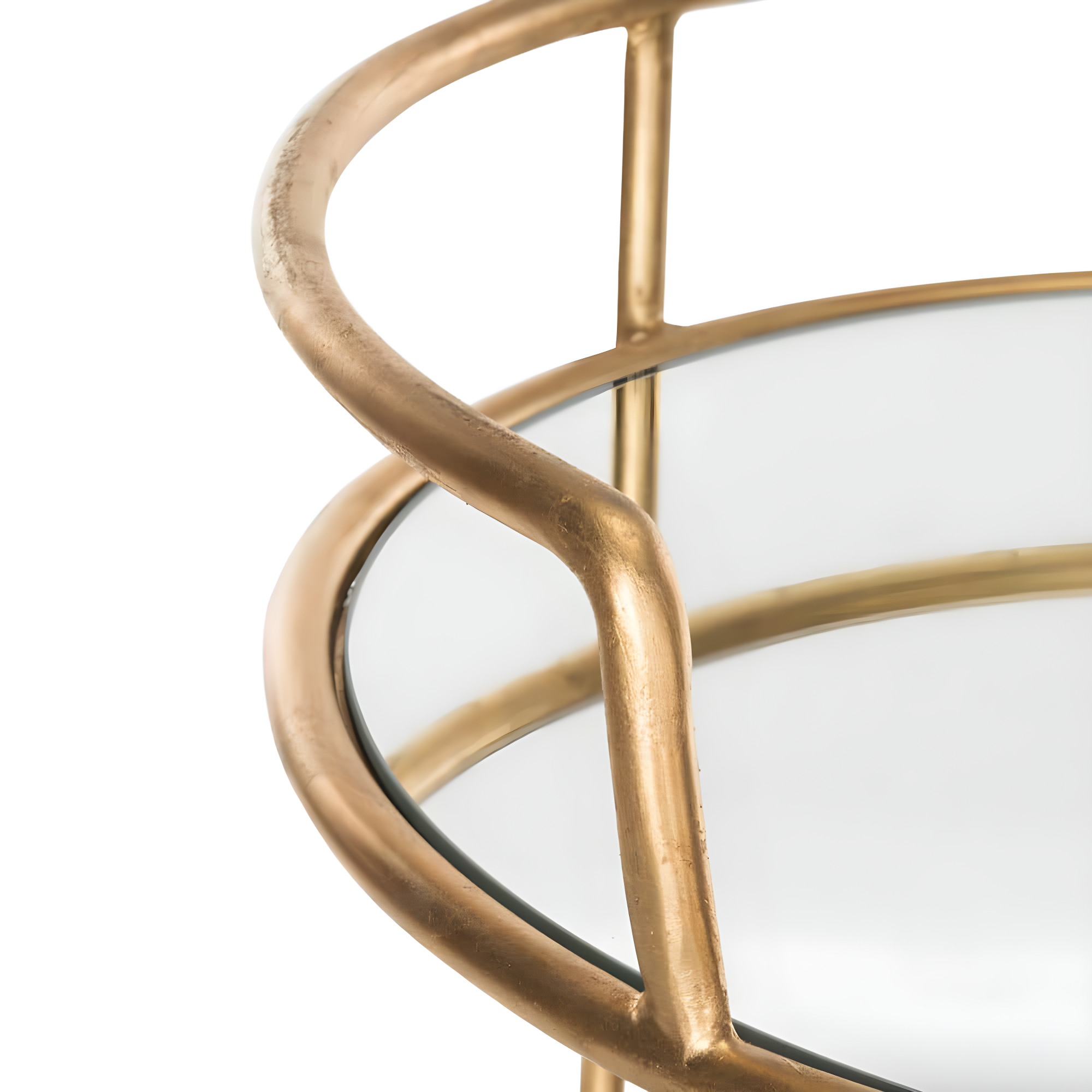 Dulcinea Bar Cart - FOX2554B - Gold/Mirror - Safavieh