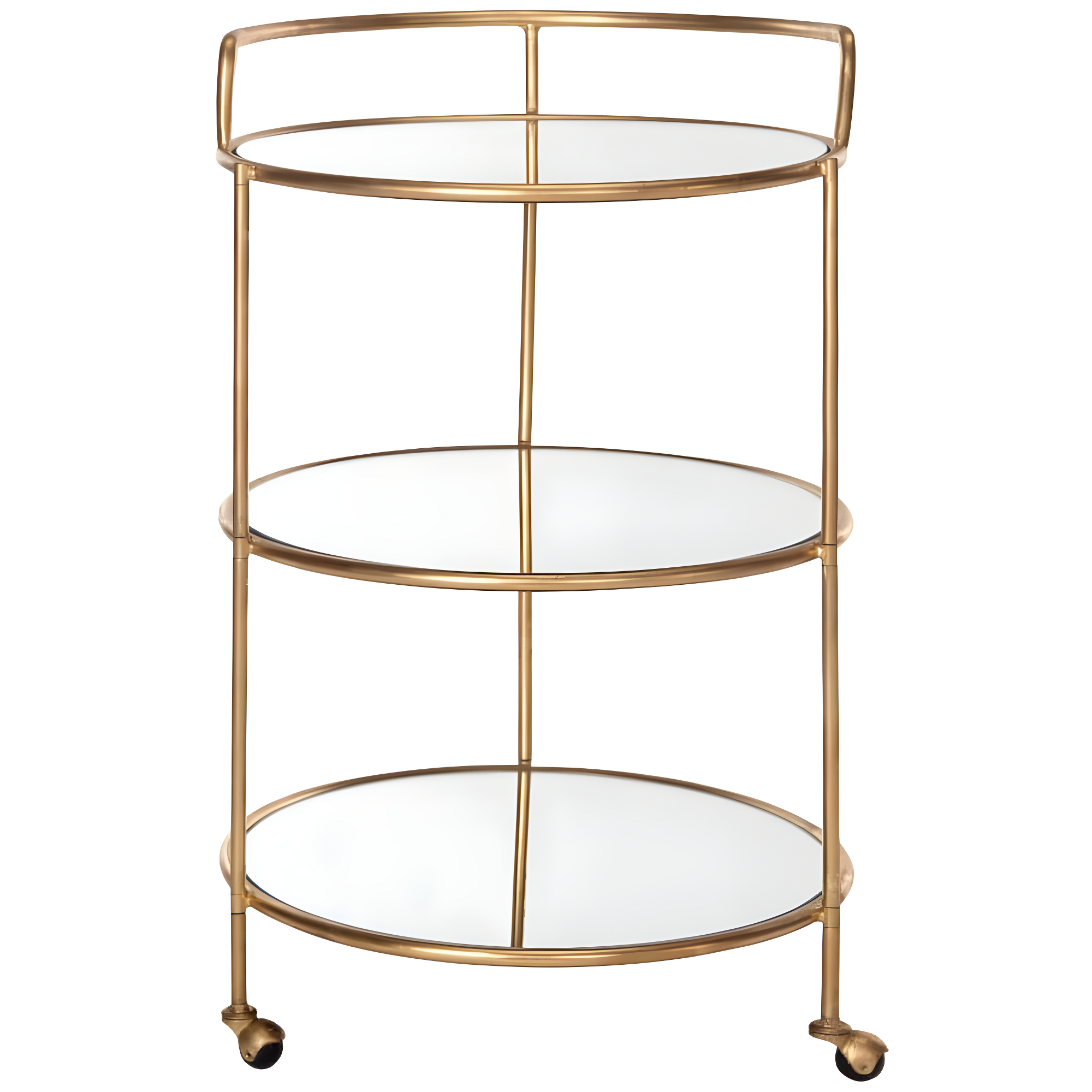 Dulcinea Bar Cart - FOX2554B - Gold/Mirror - Safavieh