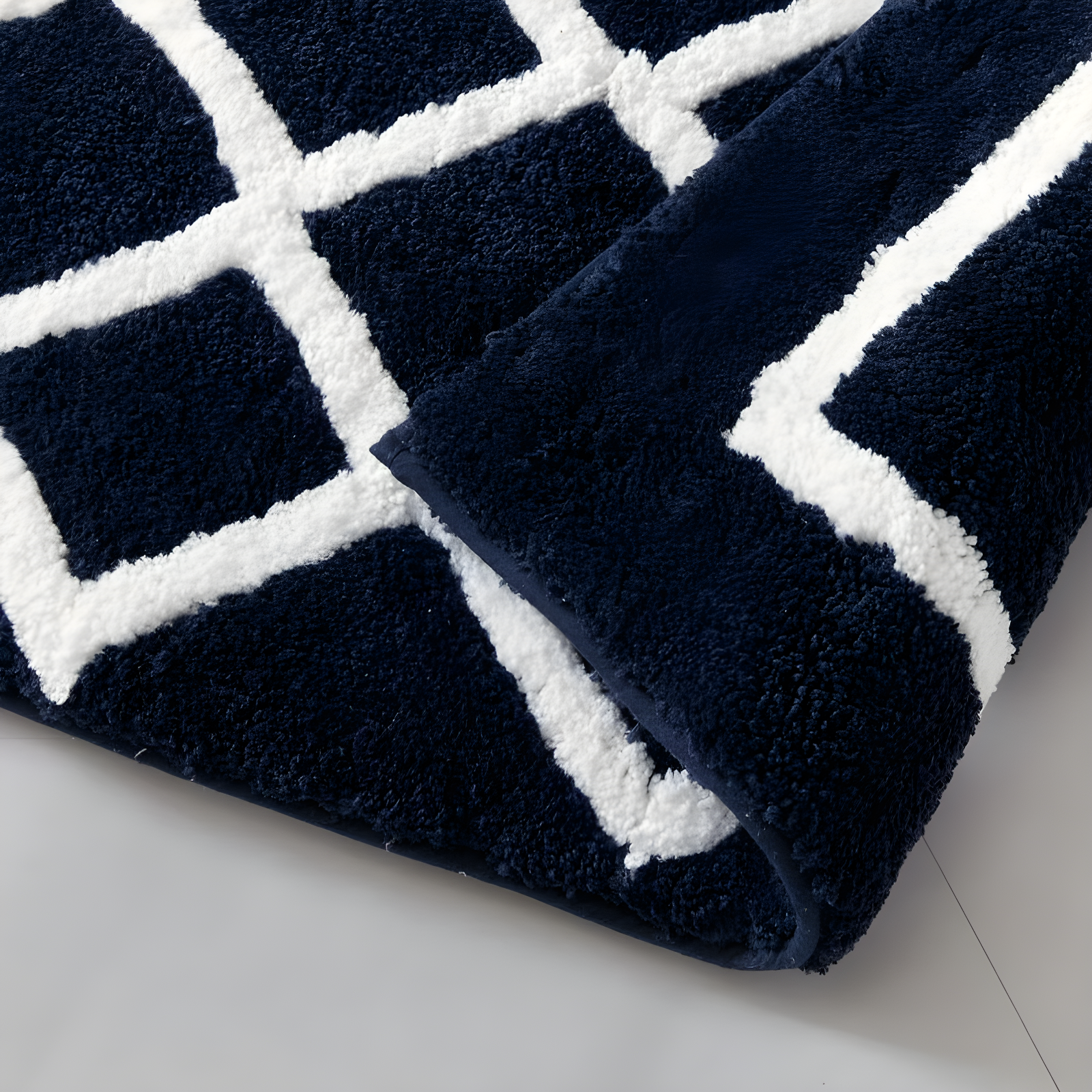 Bittman Reversible High Pile Tufted Bath Rug