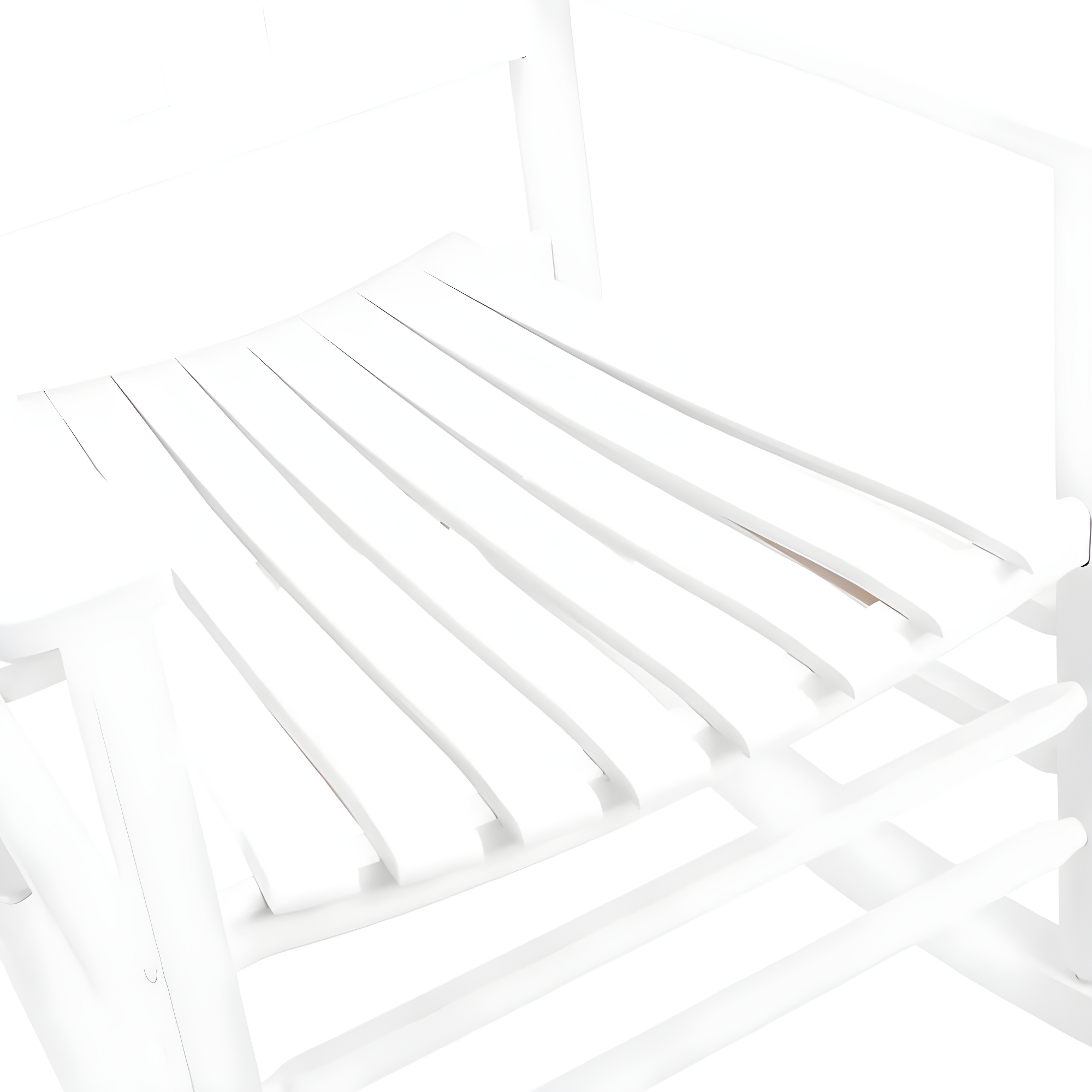 OverPatio Outdoor Porch Rocker/Rocking Chair Wood, Patio Wood Rocker, Woode n Furniture Seat for Living Room, Sitting Room, White