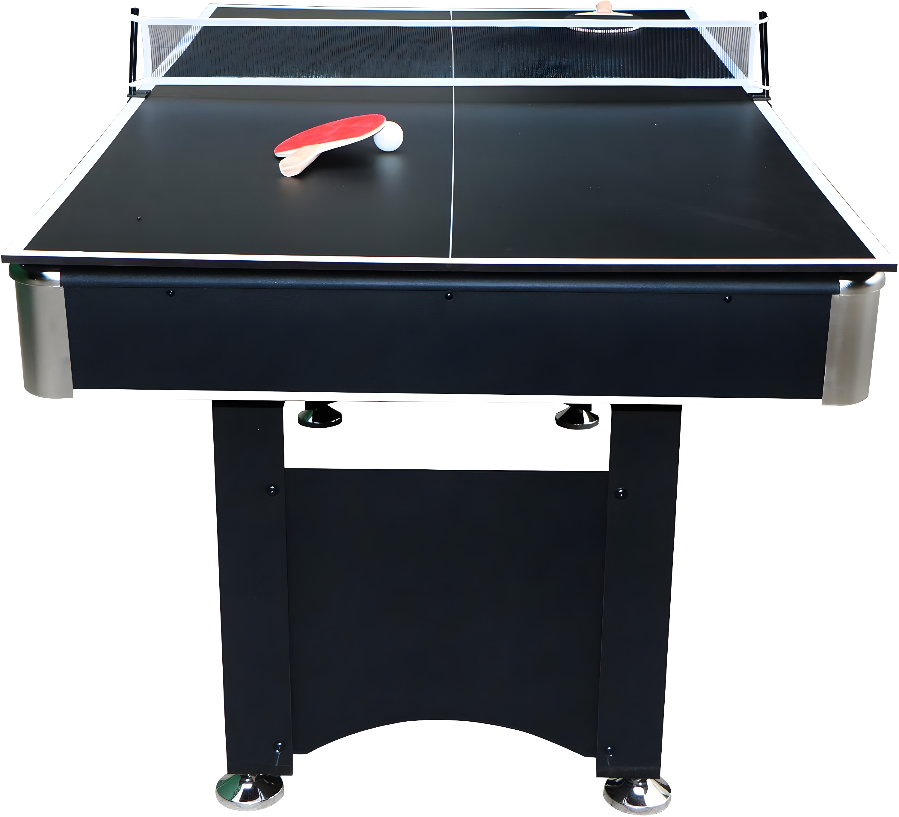 Hathaway Games Hathaway Spartan 6 Ft Pool Table, with Ping Pong Multi Game Combo Tables for Family Recreation Game Rooms - Includes Billiard Balls, Cues, Paddles, Brush & More