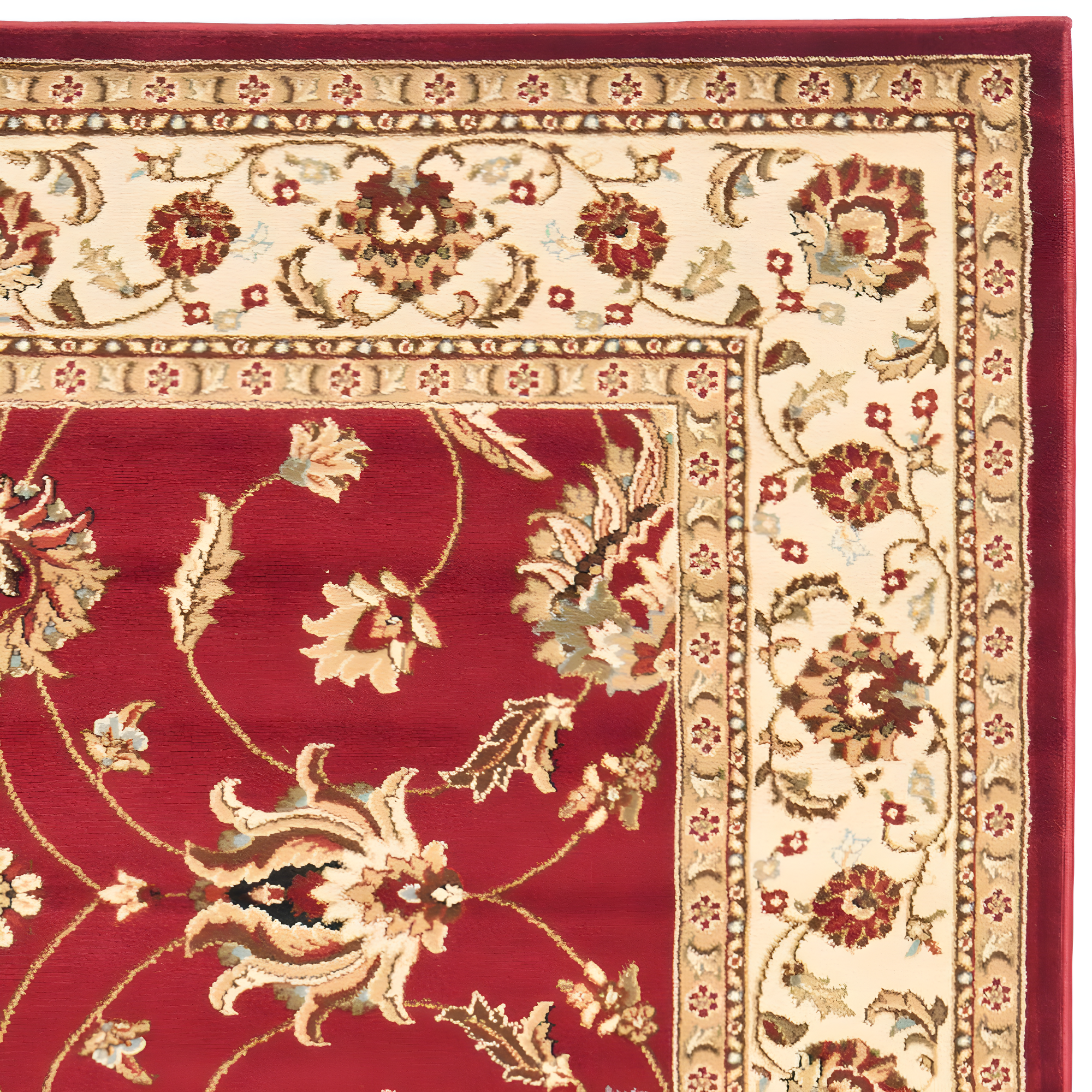 Lyndhurst LNH553 Power Loomed Accent Rug - Red/Ivory - 3'3"x5'3" - Safavieh