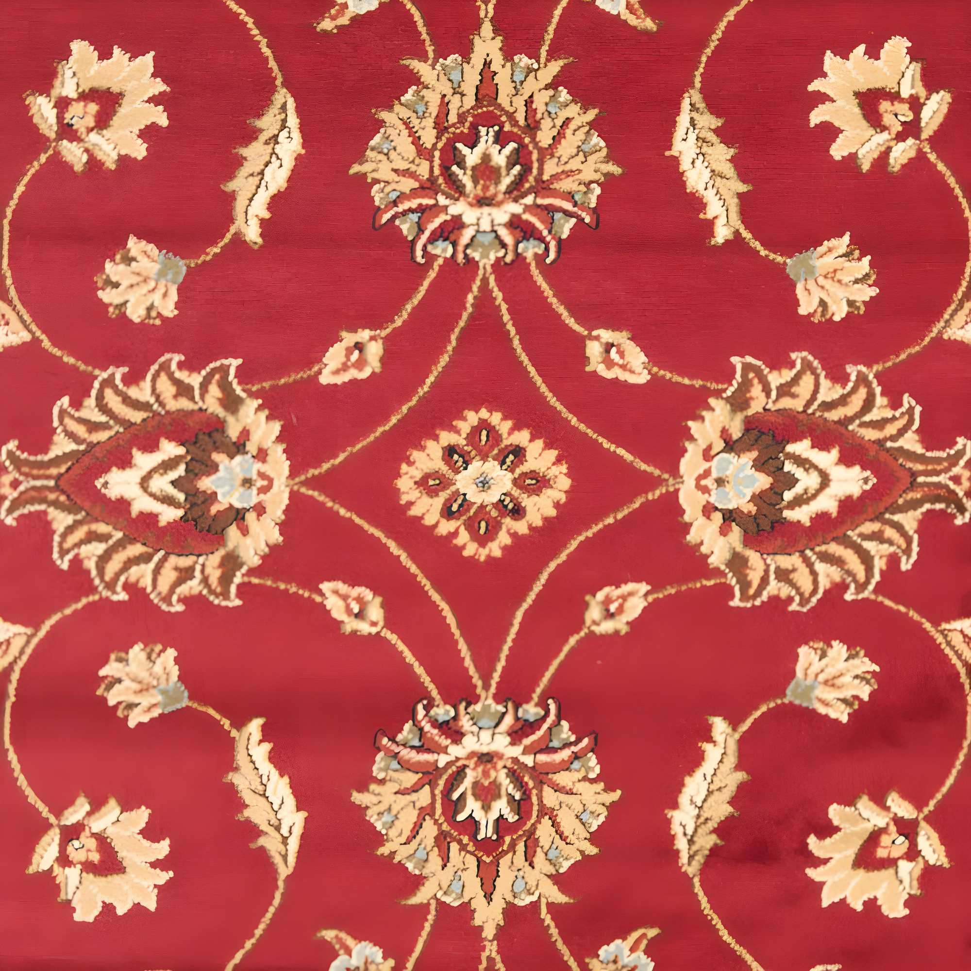 Lyndhurst LNH553 Power Loomed Accent Rug - Red/Ivory - 3'3"x5'3" - Safavieh
