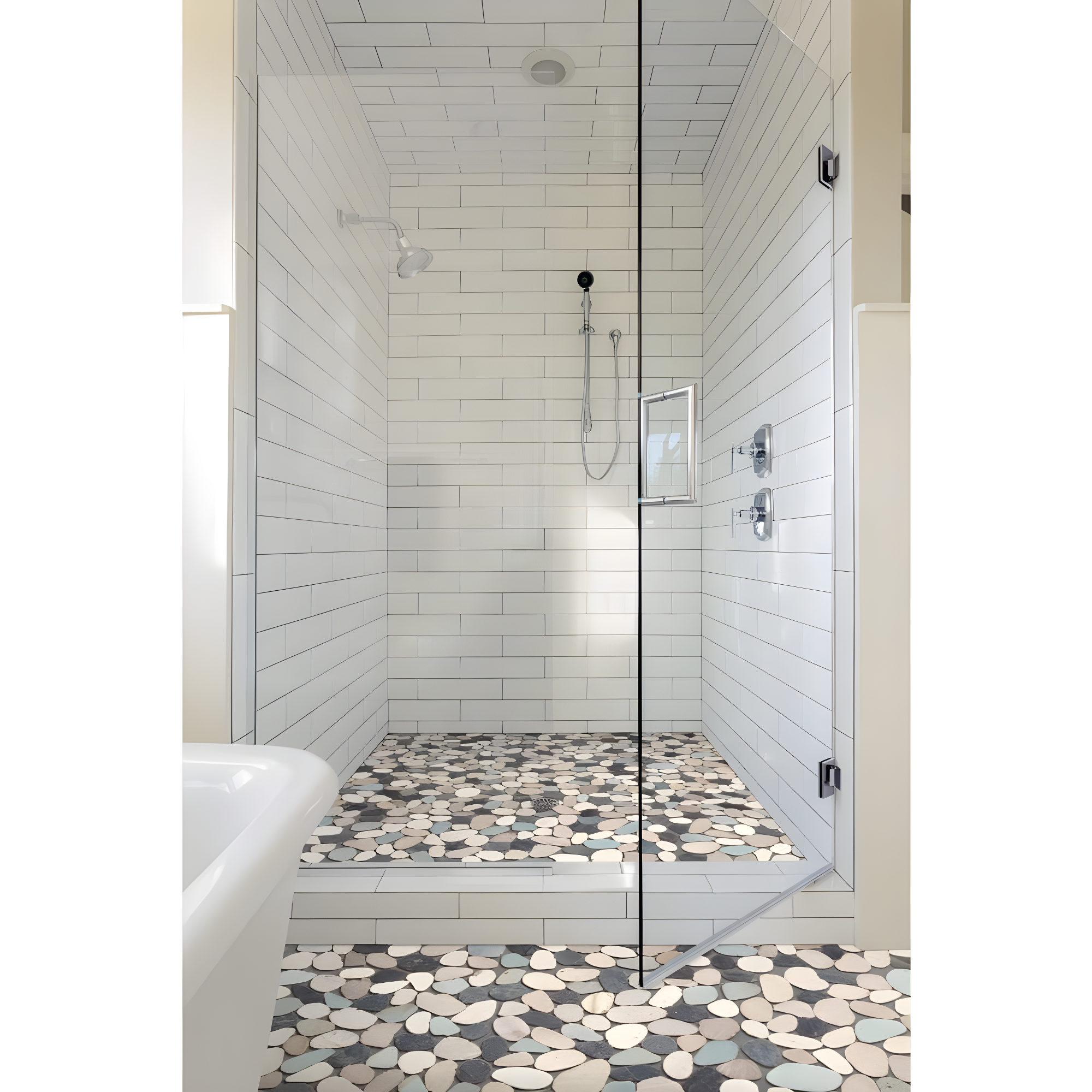 Sliced Pebble Mosaic Wall & Floor Tile