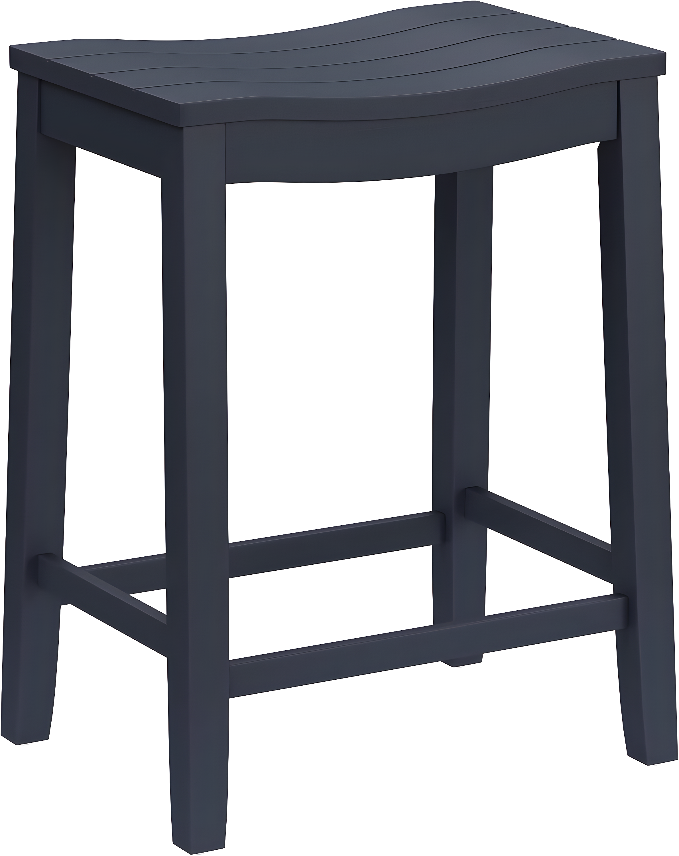 Hillsdale Furniture 24" Fiddler Backless Wood Counter Height Barstool Navy : Matte Finish, Fixed Height