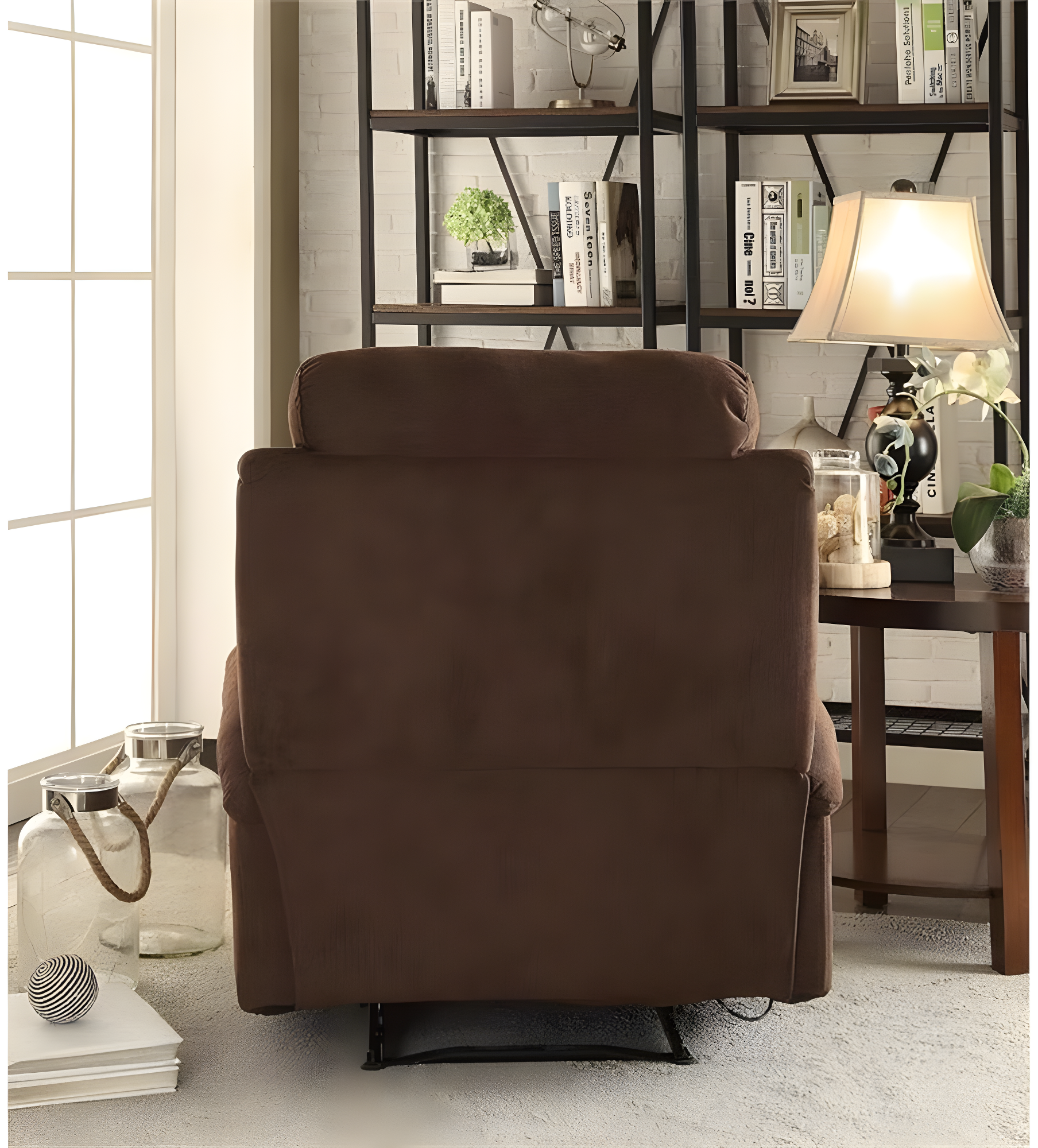 Rosia Recliner, Beige Velvet