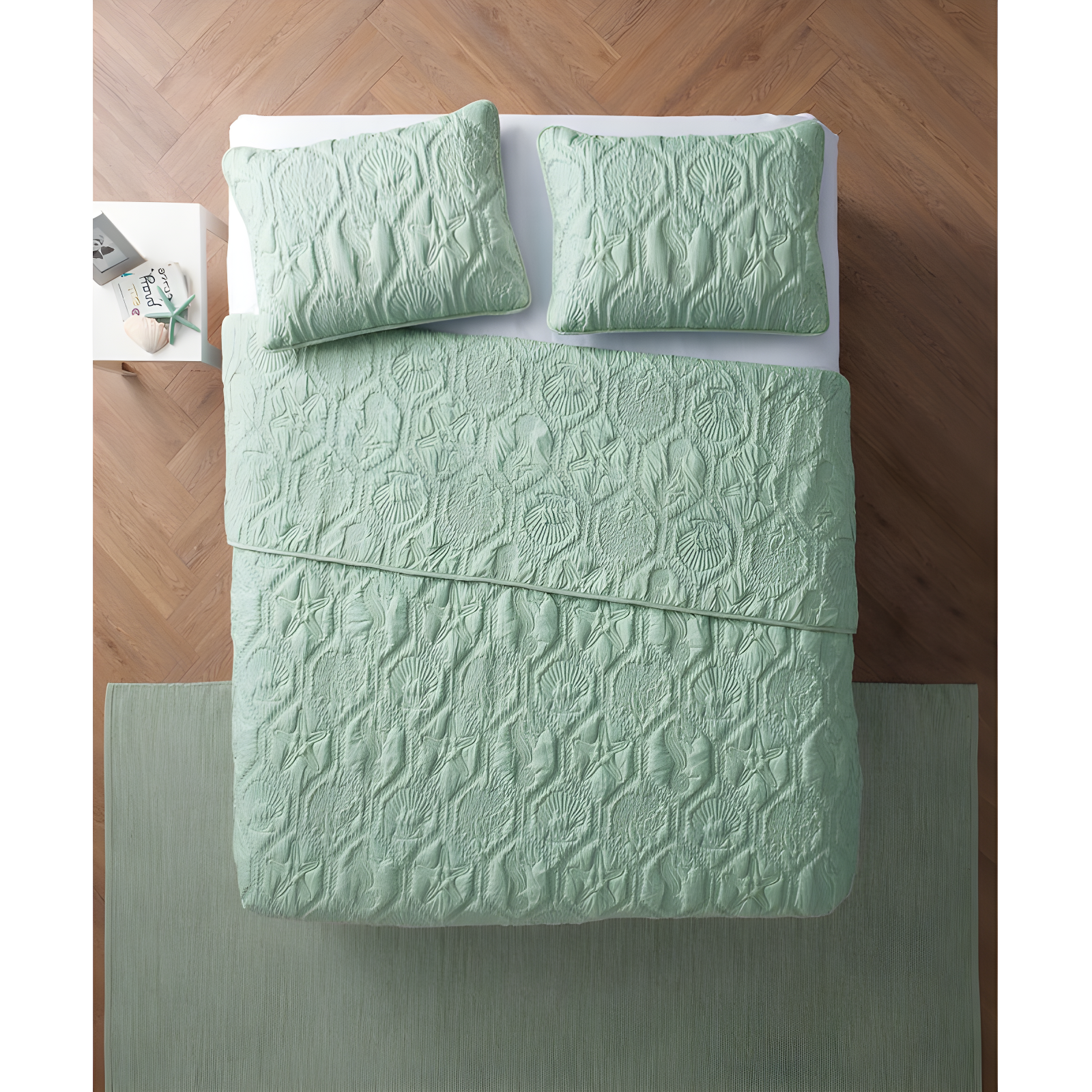 VCNY Shore 3-Piece Embossed Quilt Set