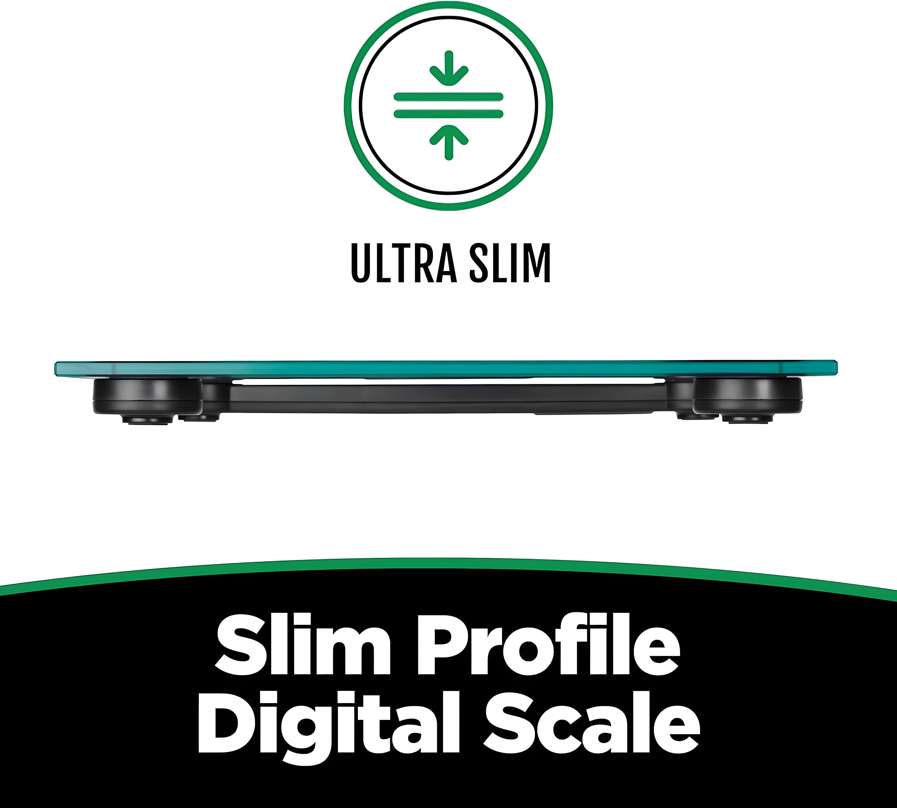 Prominence Home Ultra Thin, Clear Glass Scale With Easy To Read LCD Display - Auto Step On