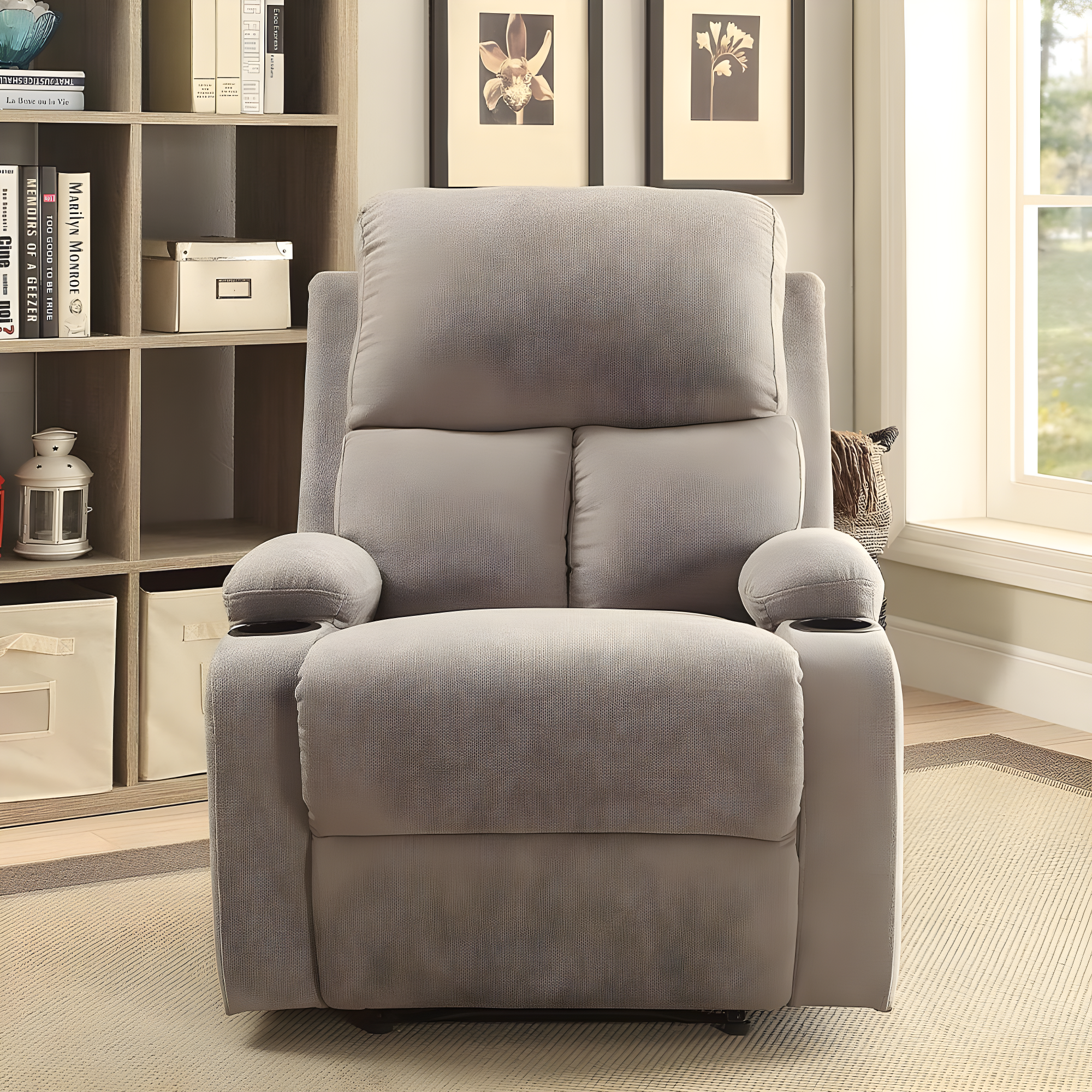ACME Rosia Upholstery Motion Recliner in Gray