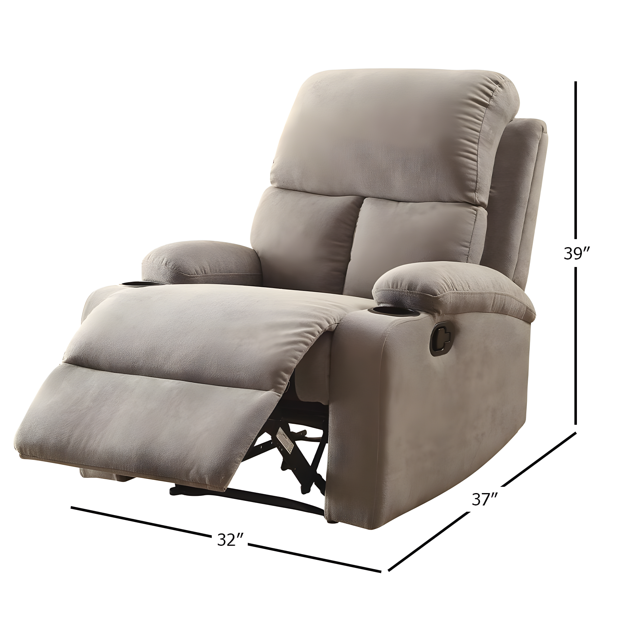 ACME Rosia Upholstery Motion Recliner in Gray