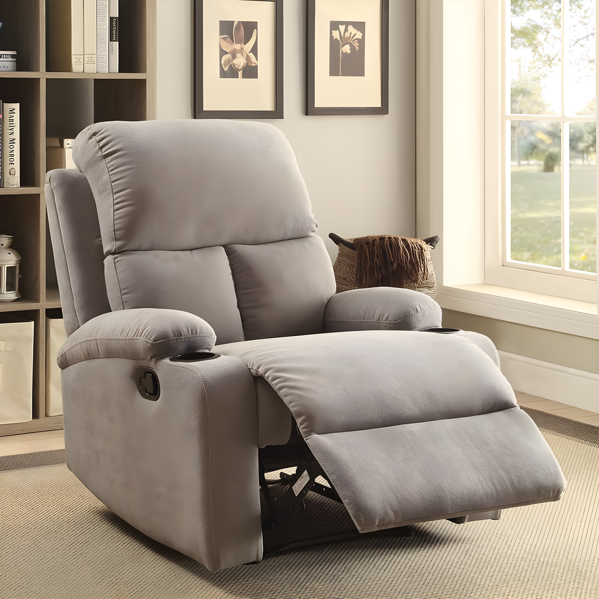 ACME Rosia Upholstery Motion Recliner in Gray