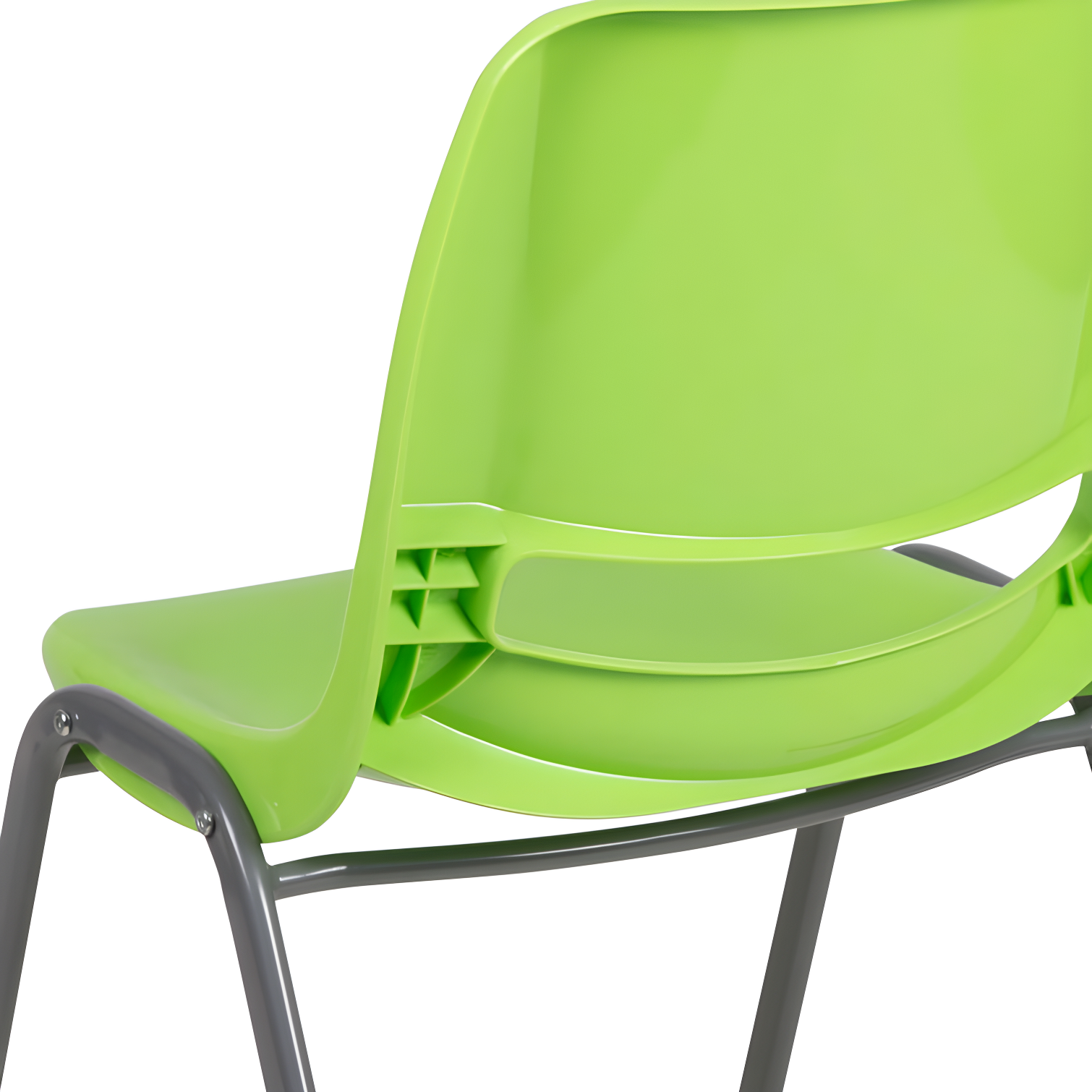 Flash Furniture Keaton 880 lb. Capacity Ergonomic Shell Stack Chair with Metal Frame