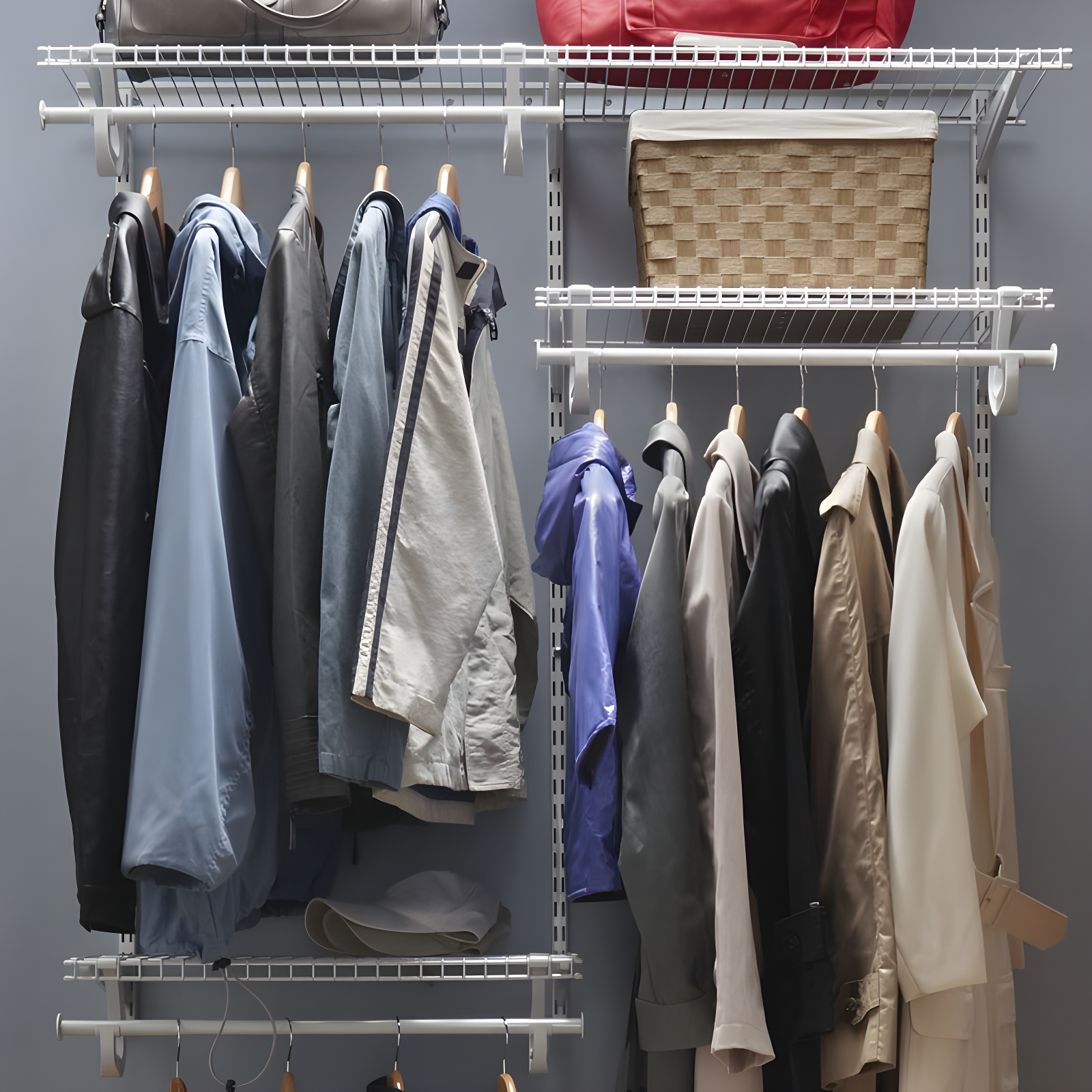 ShelfTrack 48" W - 72" W Closet System Starter Kit