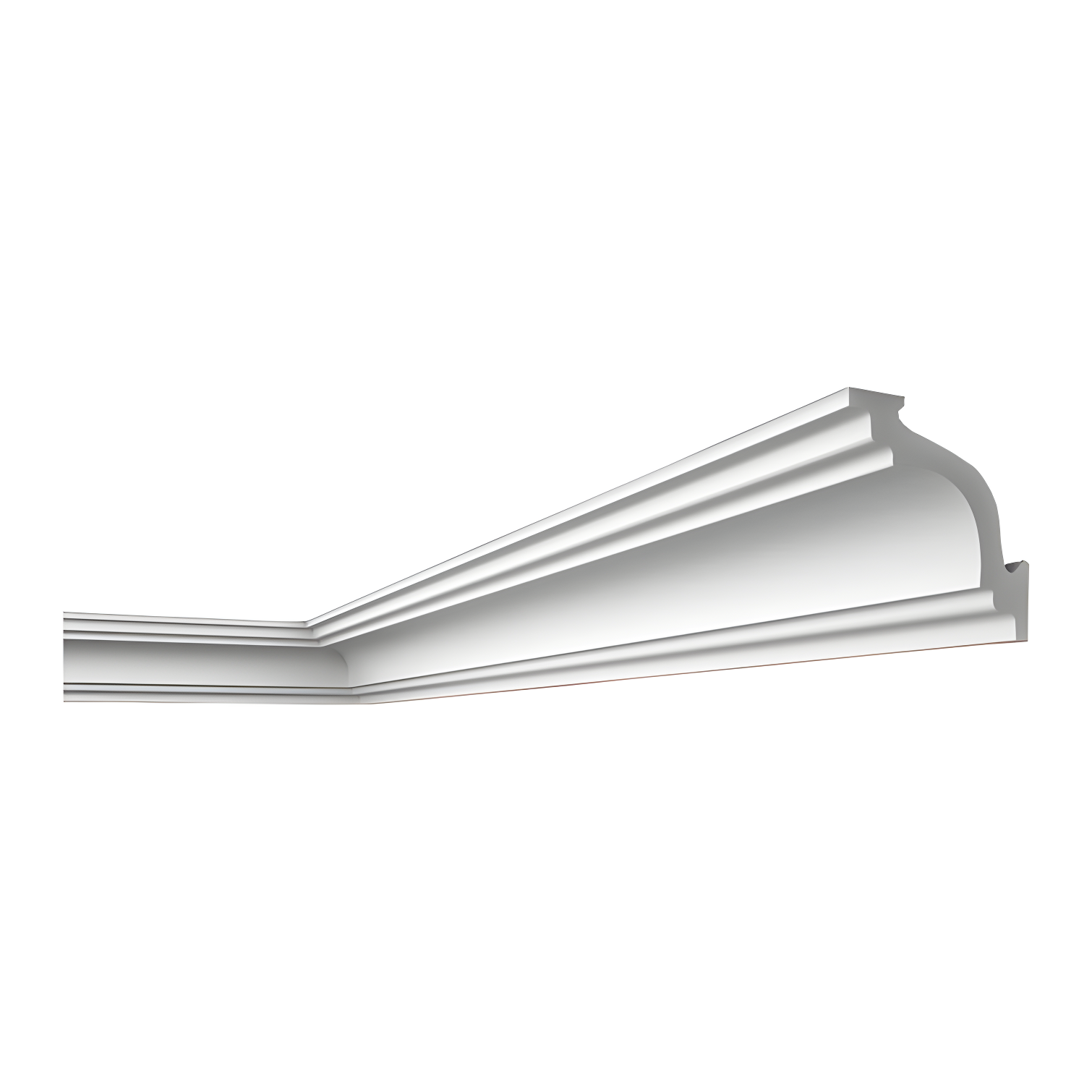 A La Maison Ceilings Ericka 78.5"L x 5.75"W x 4.09"H x 24.09"D Glue-Up Styrofoam Crown Molding 97.5 ln. ft. (Set of 15)