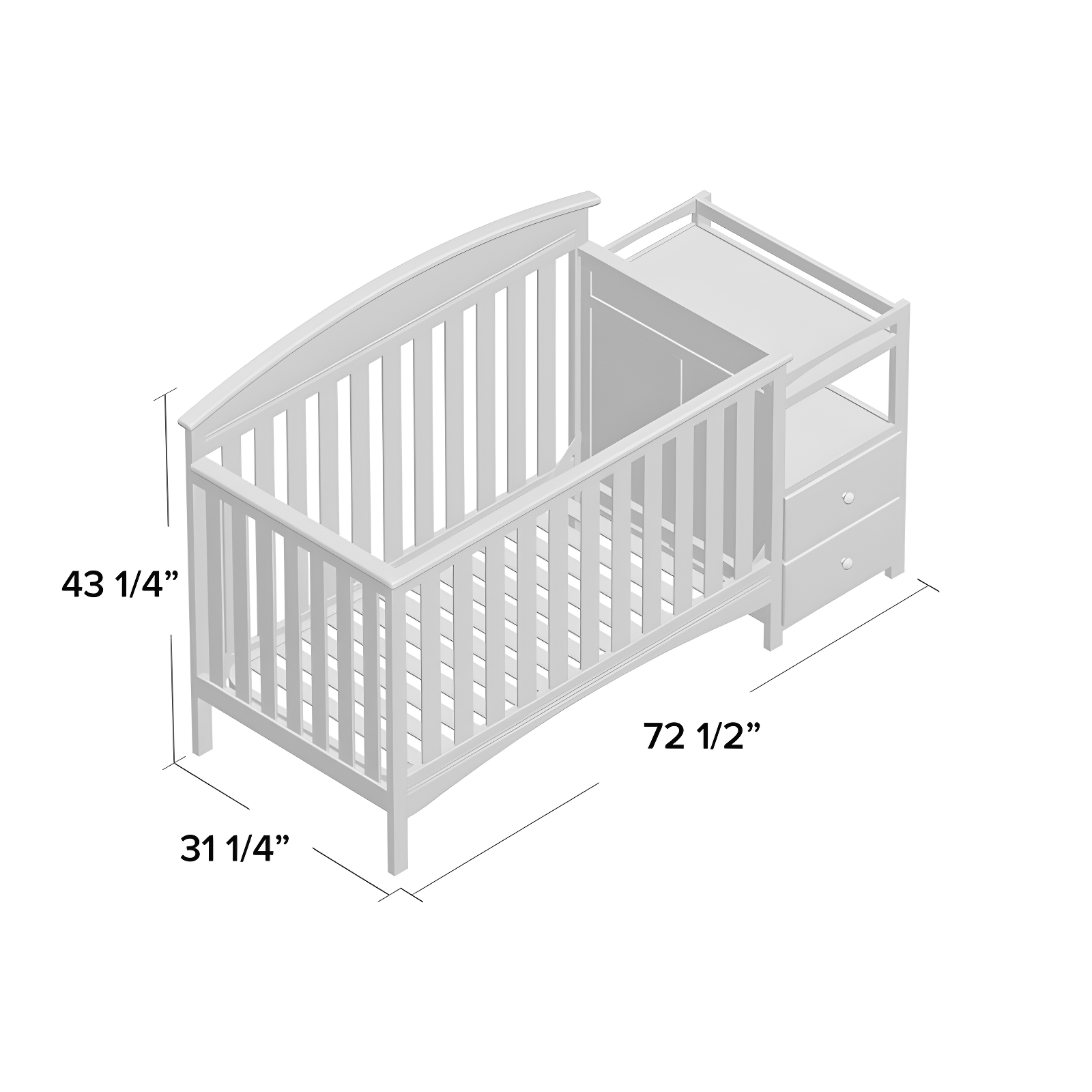 Delta Children Abby 4-in-1 Convertible Crib