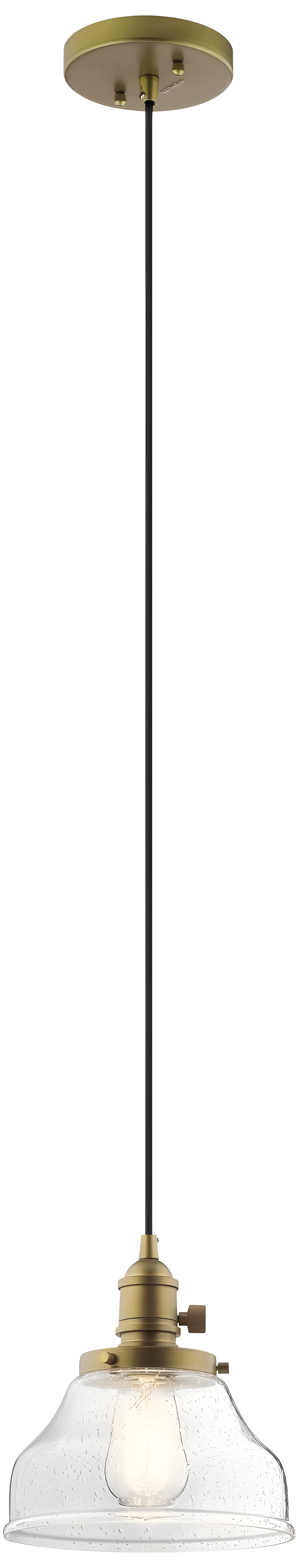 Kichler Lighting Avery 1 - Light Pendant in  Natural Brass