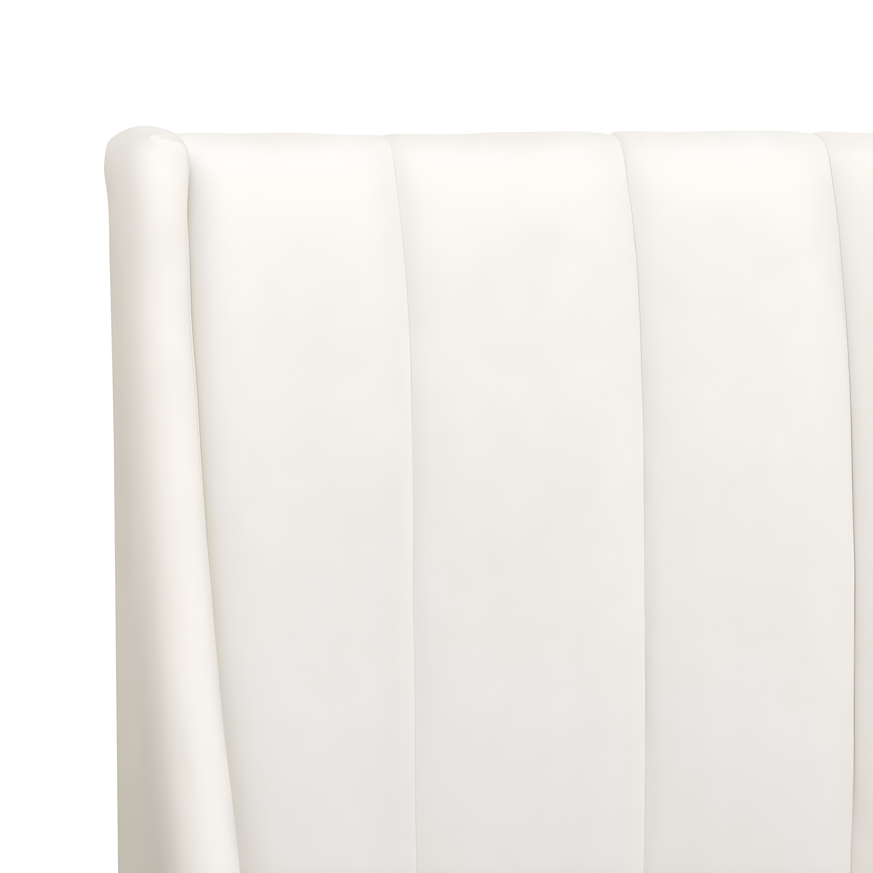 Aspen Queen Pine Upholstered Platform Bed with Tufted Headboard