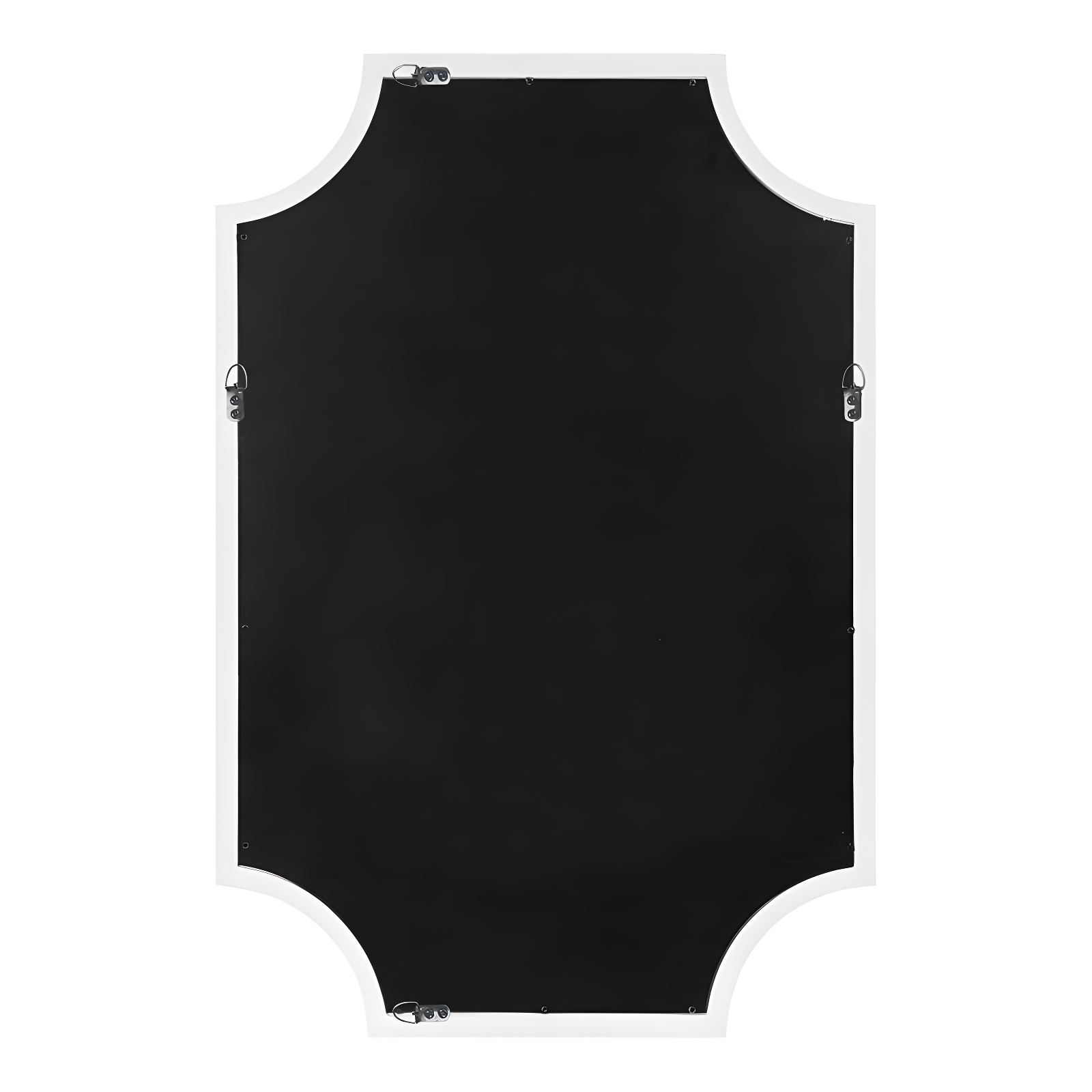 20" x 30" Hogan Scallop Wall Mirror White - Kate & Laurel All Things Decor: Modern MDF Frame, No Assembly Required