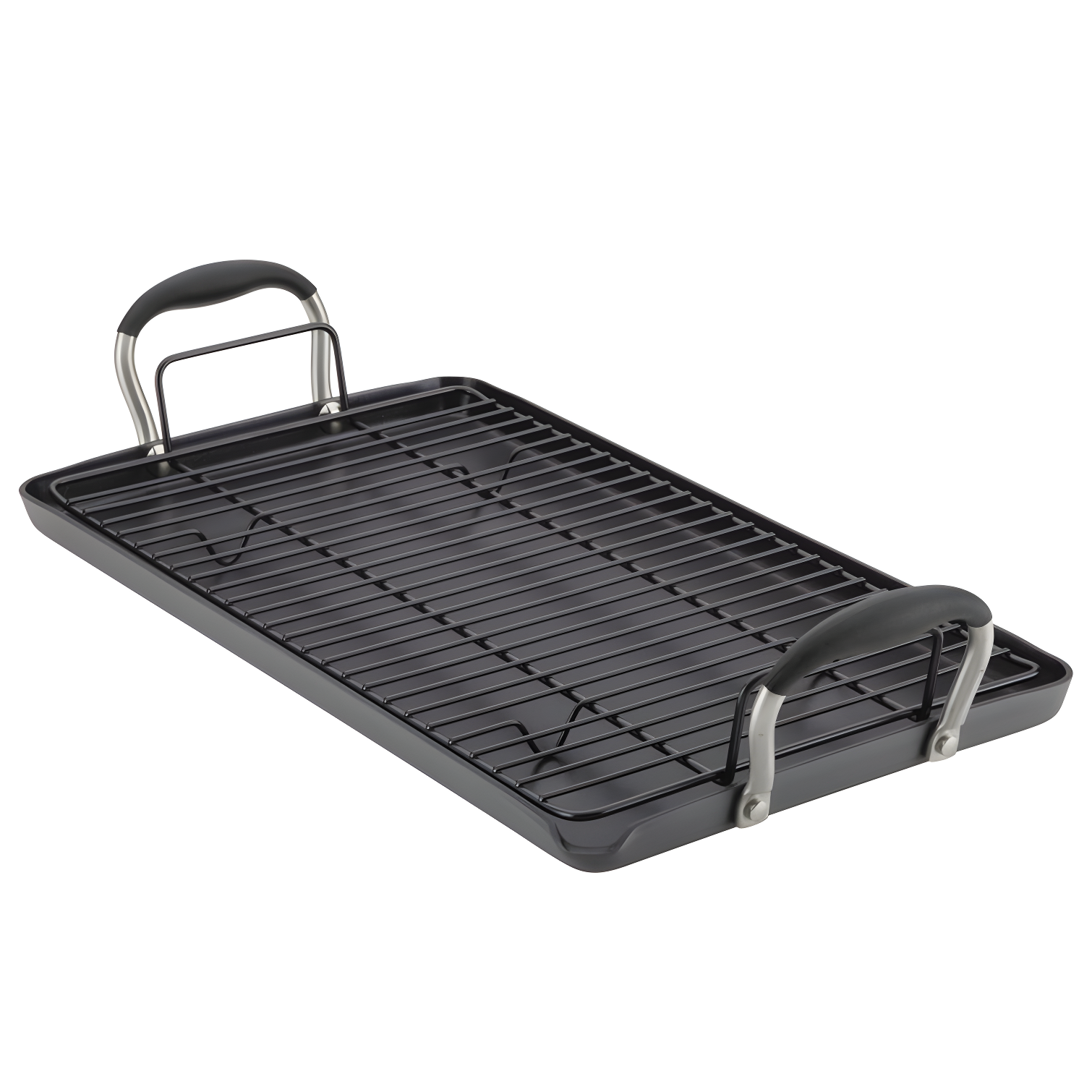 Anolon Advanced Home Hard Anodized Nonstick Double Burner Griddle, 10 Inch X 18 Inch